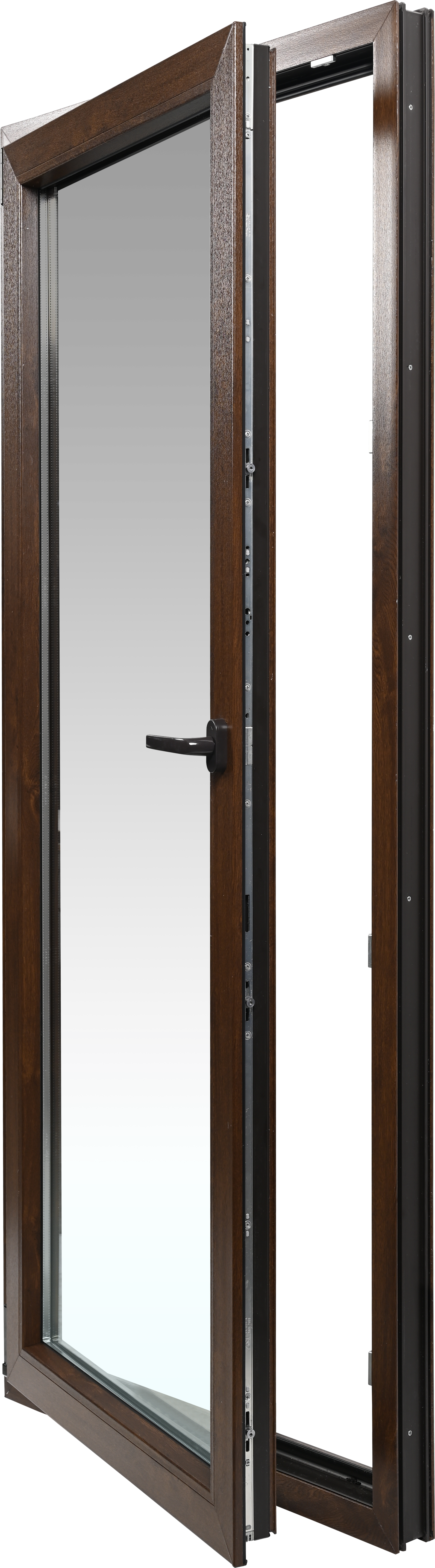 Balconera PVC nogal abatible 90X200 cm - 2