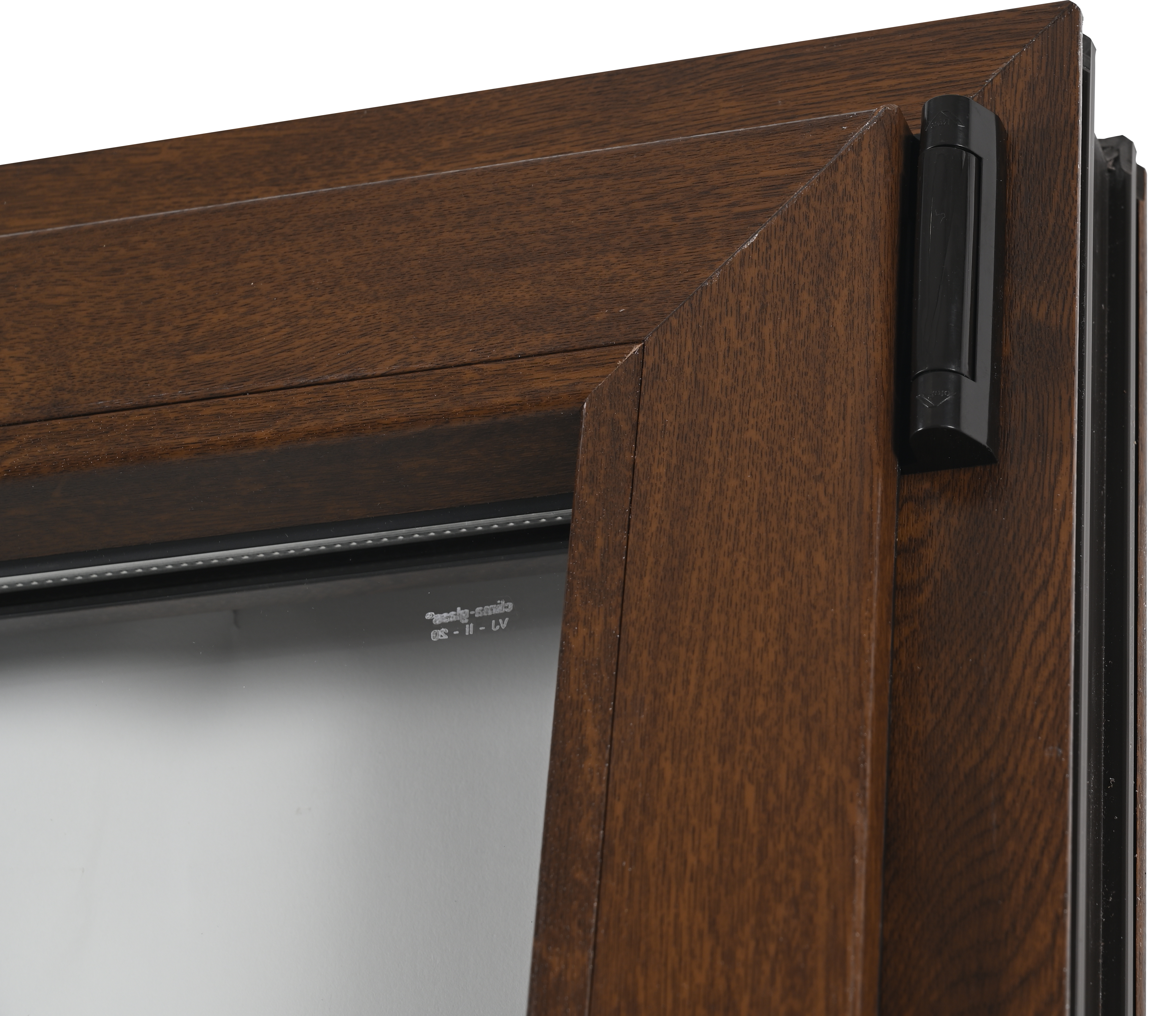 Balconera PVC ISOXA nogal oscilobatiente 85X210 cm - 12