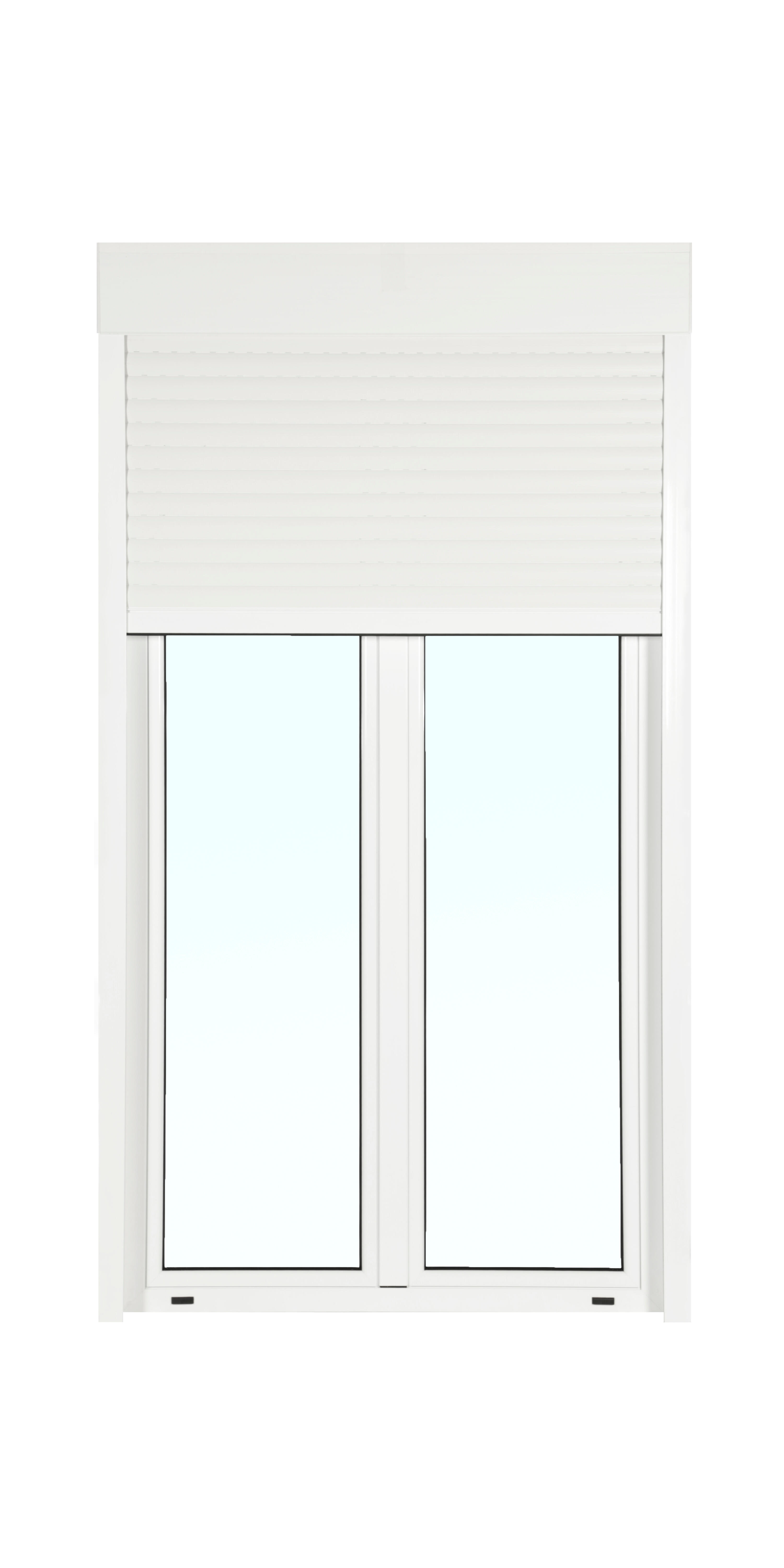 Balconera aluminio ISOXA blanca practicable con persiana de 160x229cm - 5