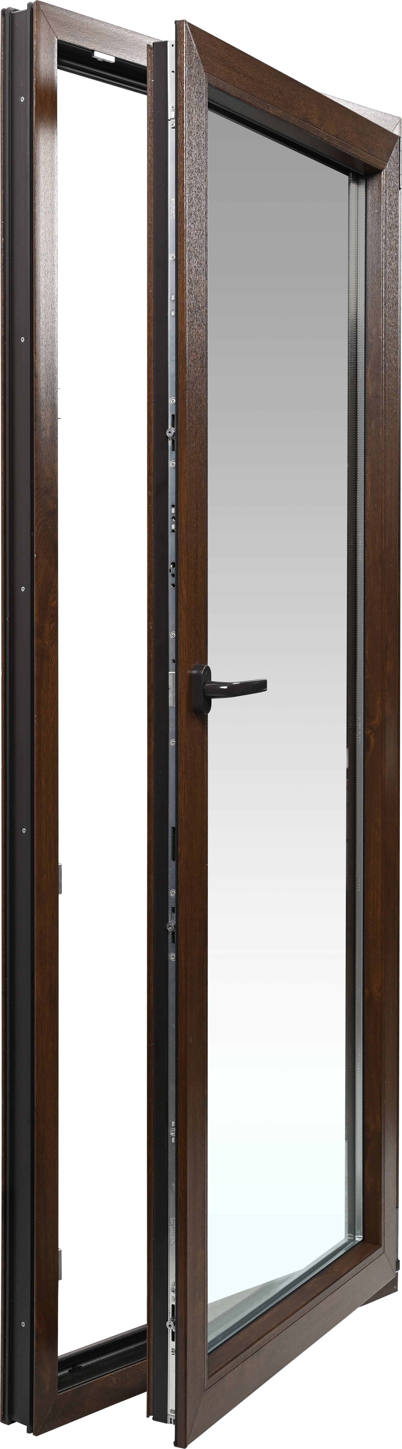 Balconera PVC nogal abatible 90X200 cm - 2