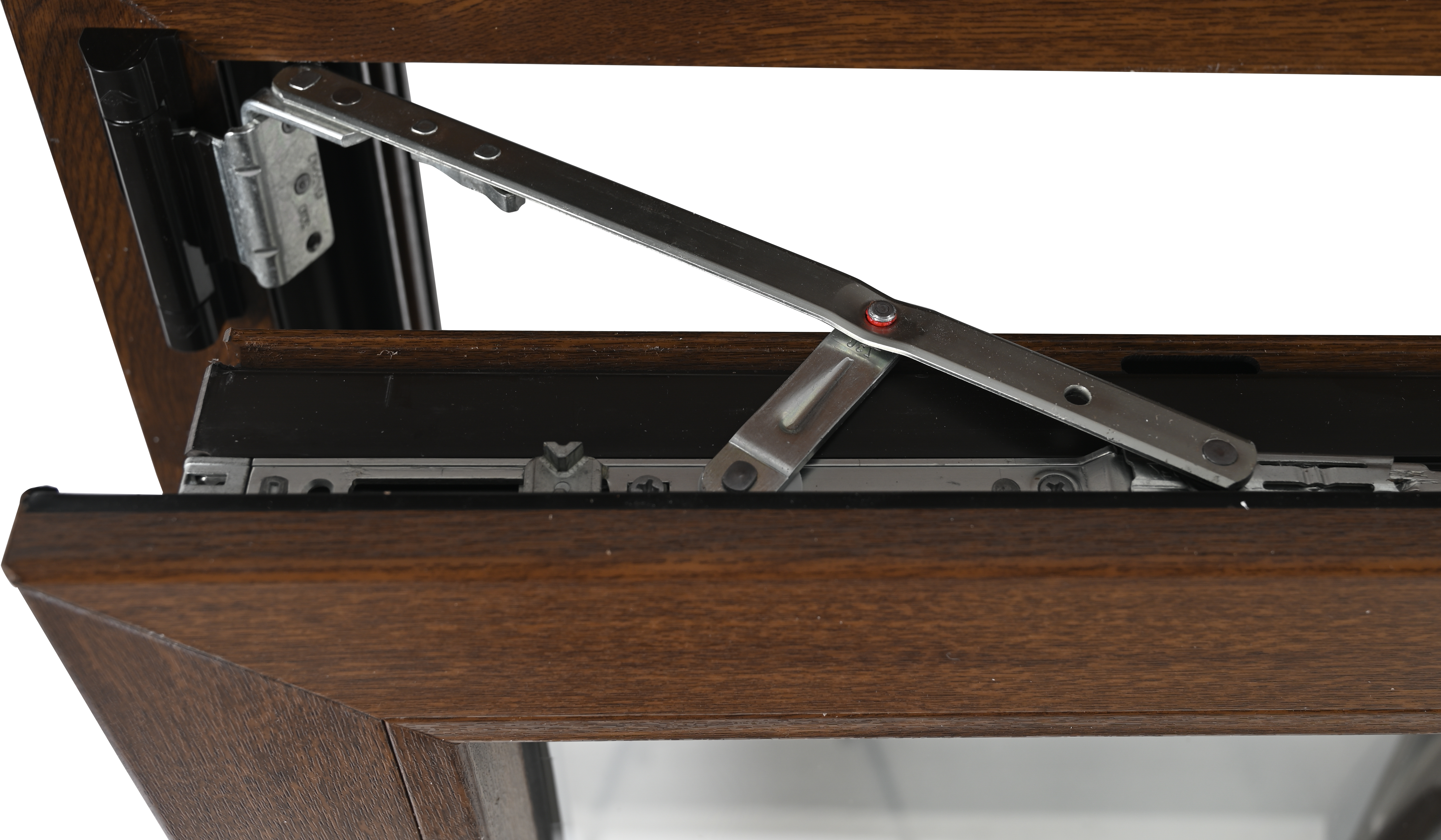 Balconera PVC ISOXA nogal oscilobatiente 85X210 cm - 11