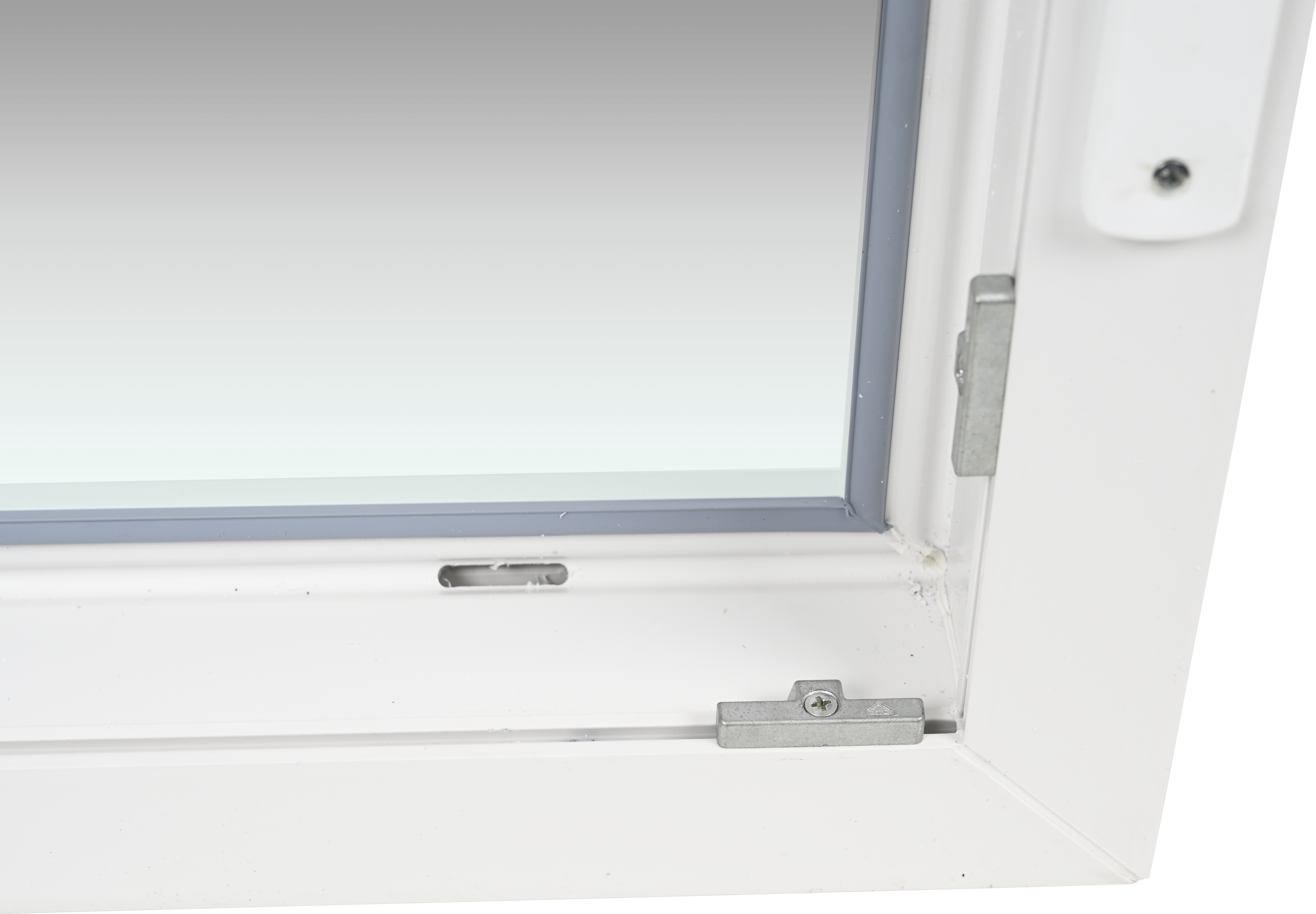 Balconera PVC ISOXA blanca oscilobatiente izquierda 85X210 cm - 11