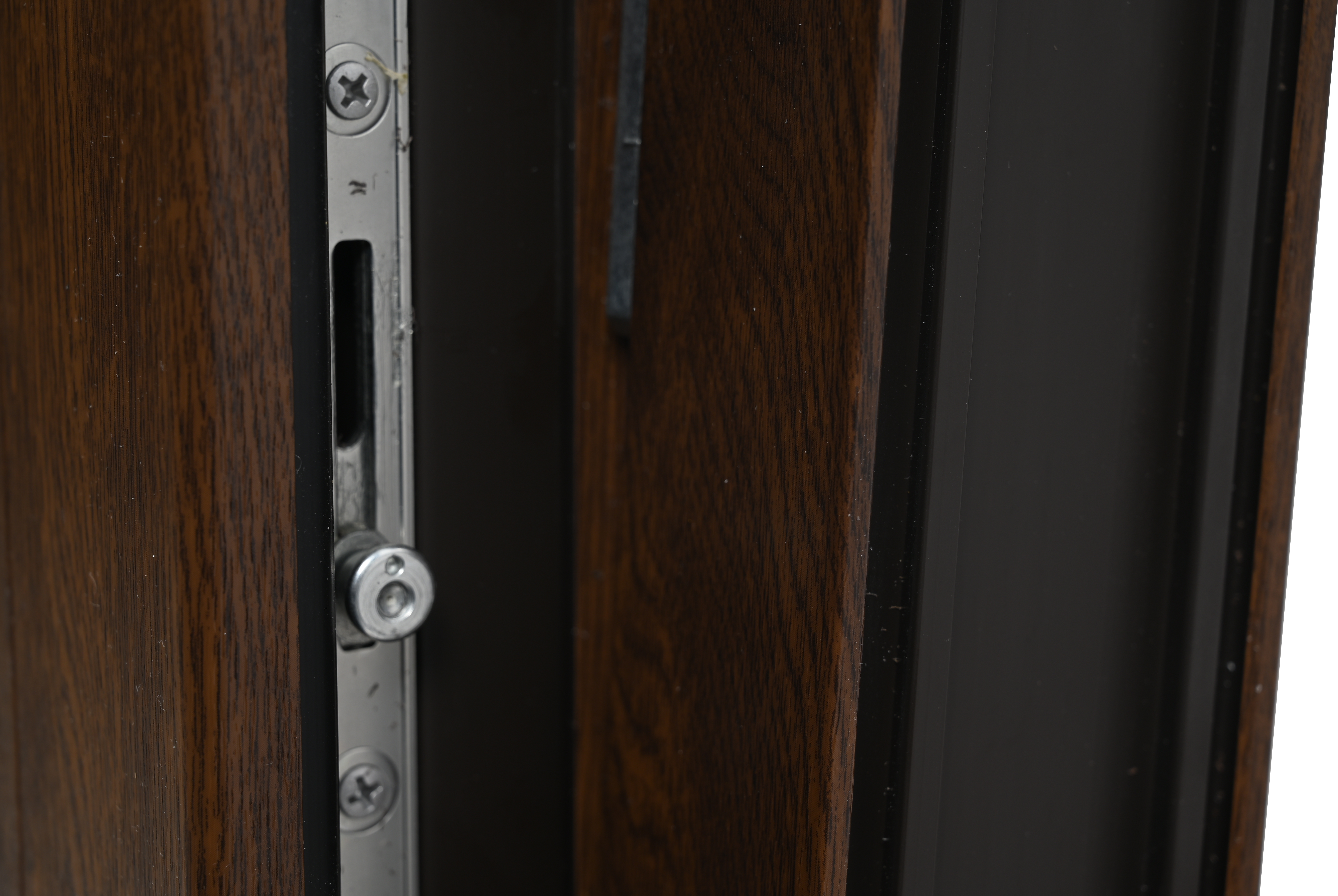 Balconera PVC nogal abatible con cerradura 90X200 cm - 7