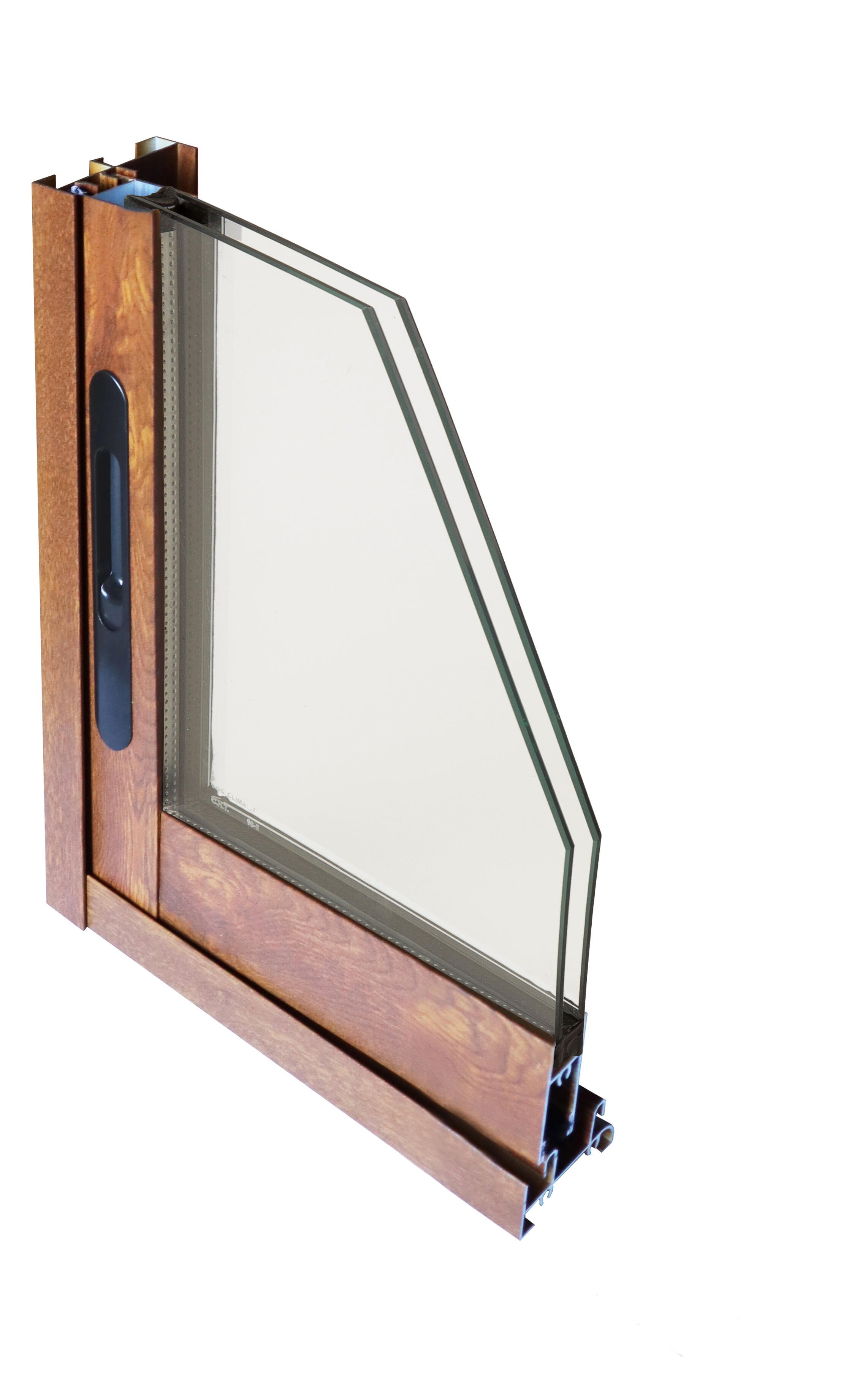 Ventana aluminio ISOXA roble corredera de 60x50cm - 11