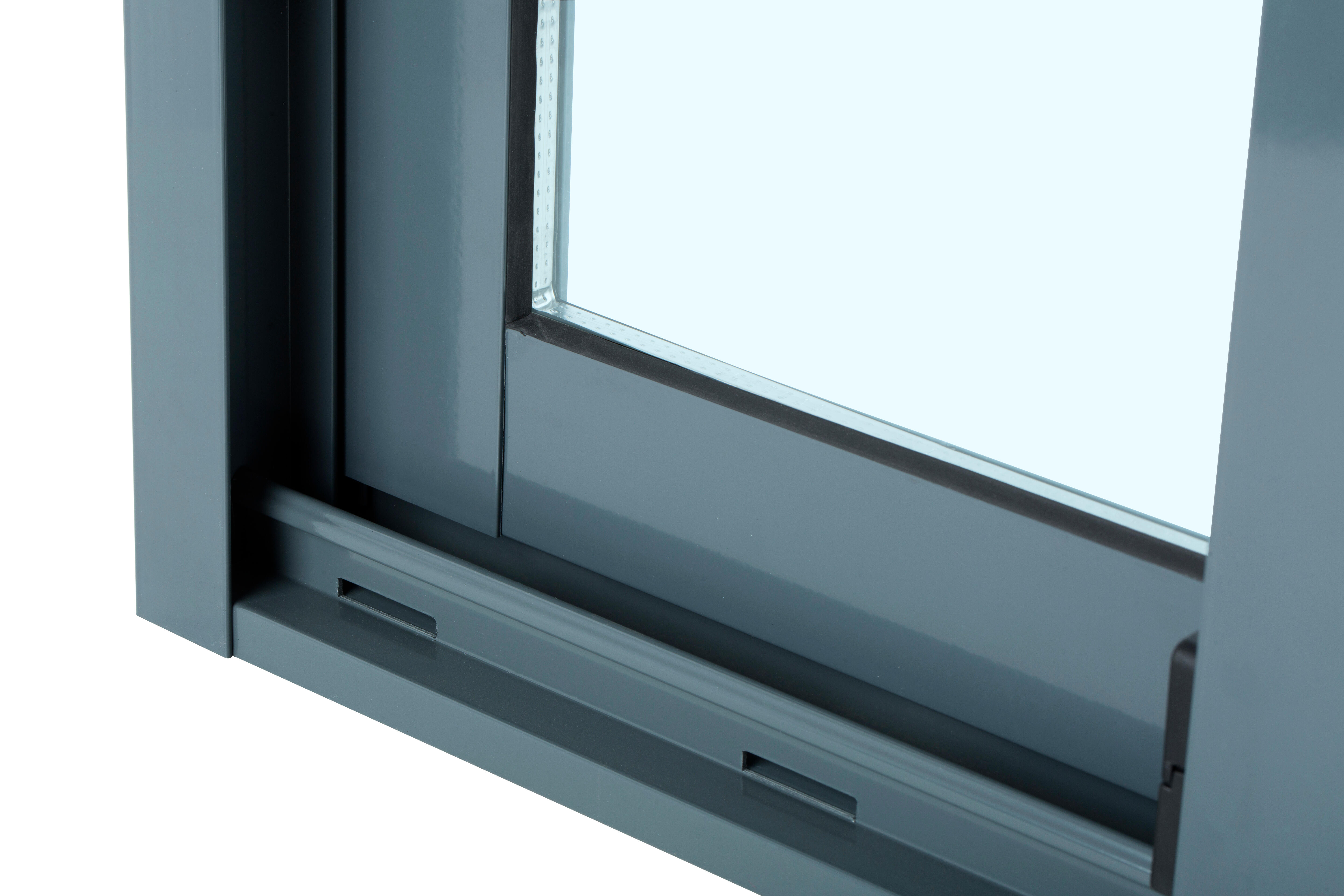 Ventana aluminio ISOXA gris corredera de 60x50cm - 9