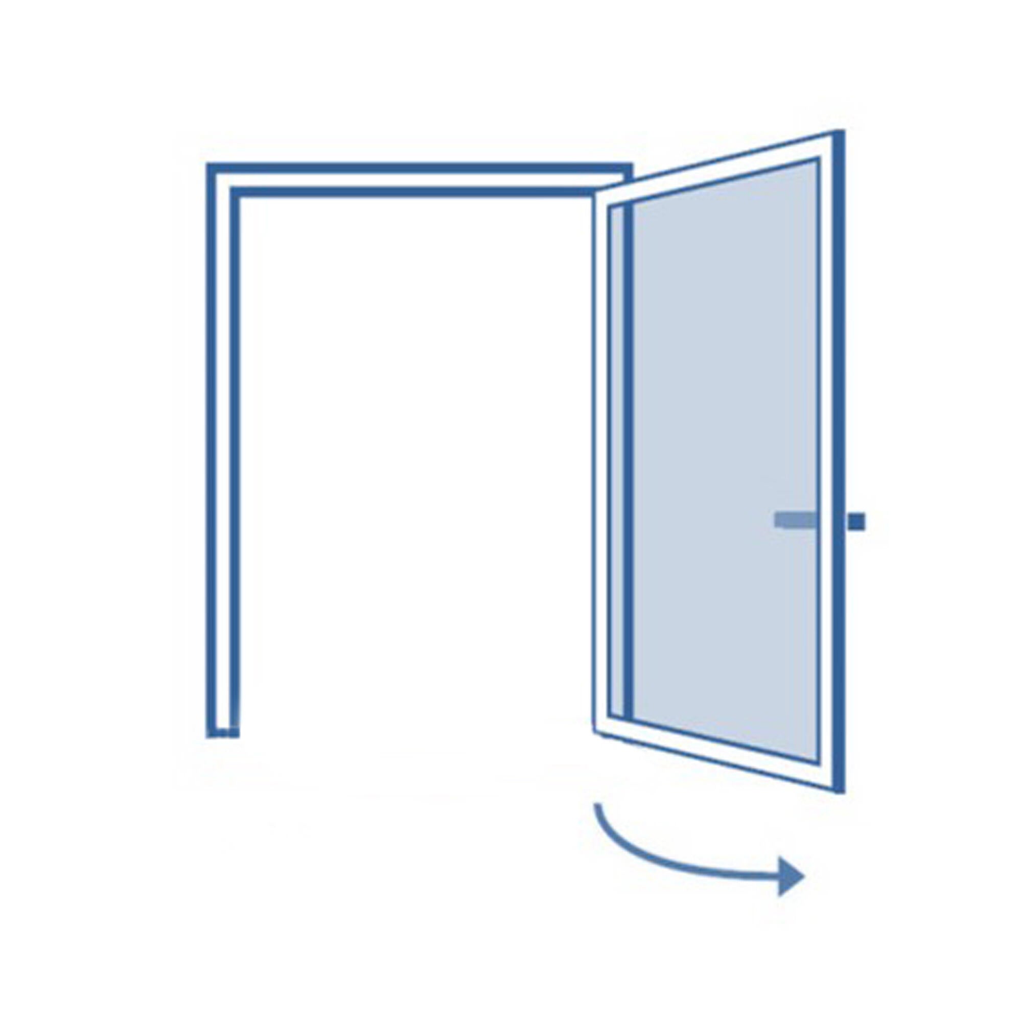 Puerta aluminio ISOXA practicable de apertura derecha de 80x210cm - 4