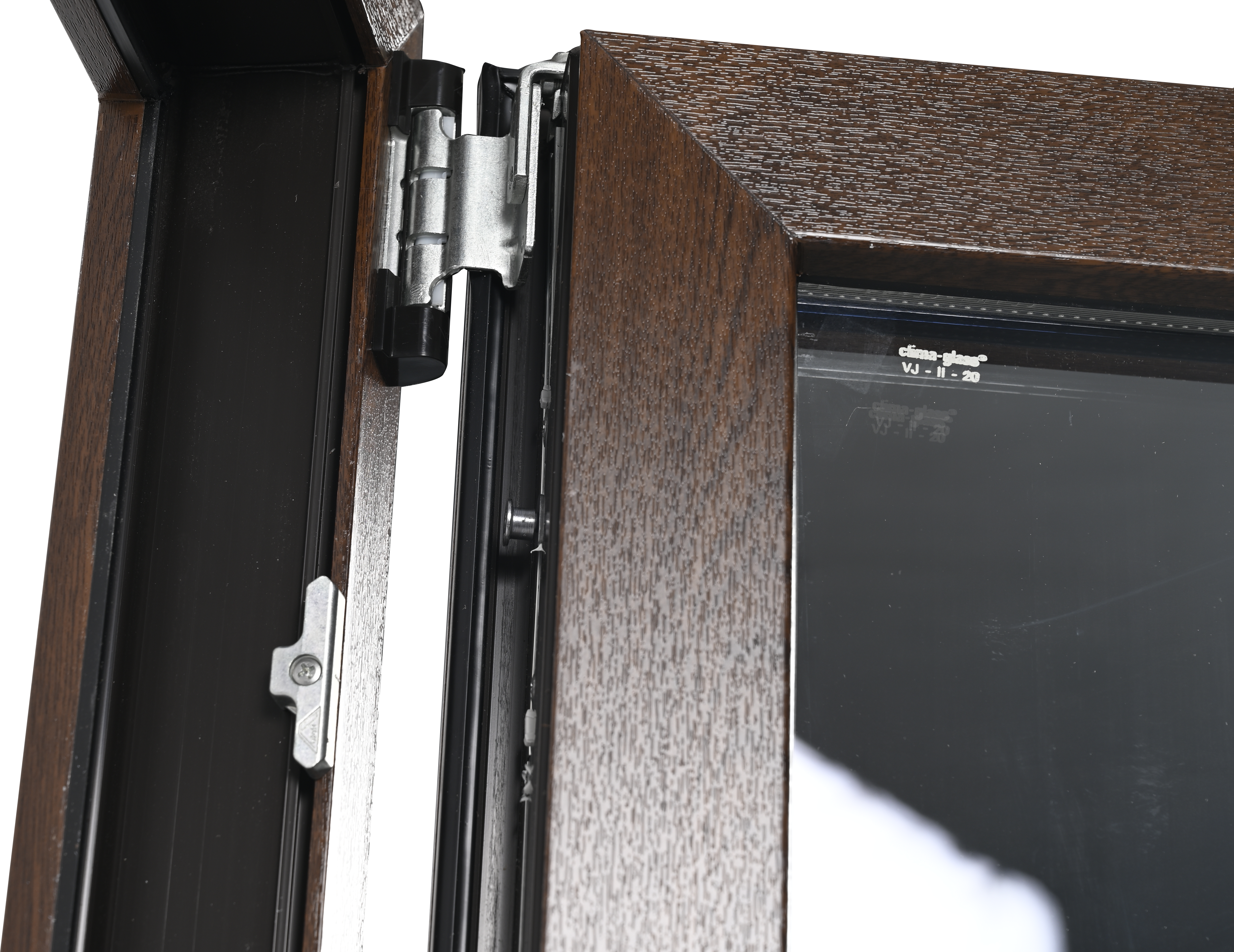 Balconera PVC ISOXA nogal oscilobatiente 85X210 cm - 6