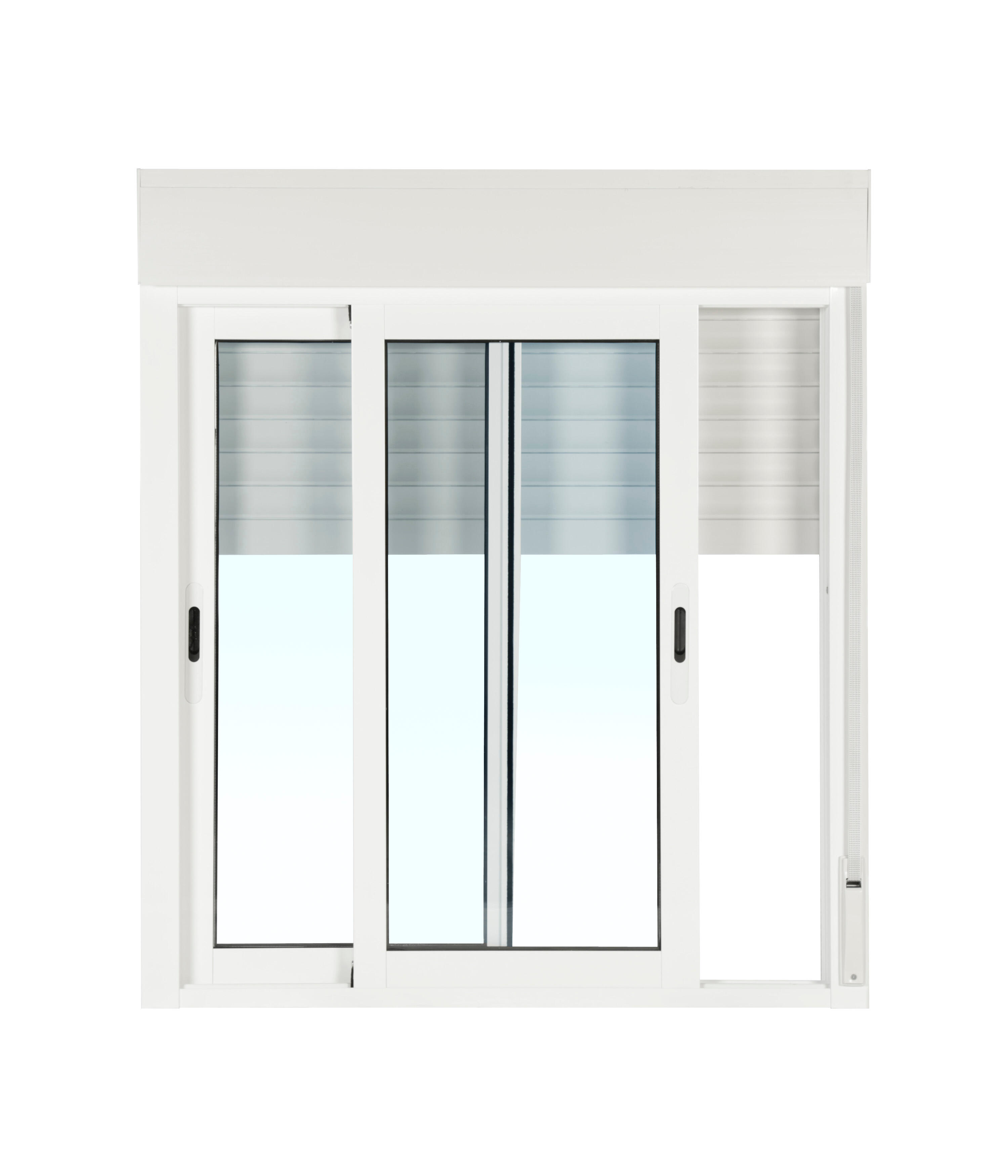 Ventana aluminio ISOXA blanca corredera con persiana de 100x115 cm - 3