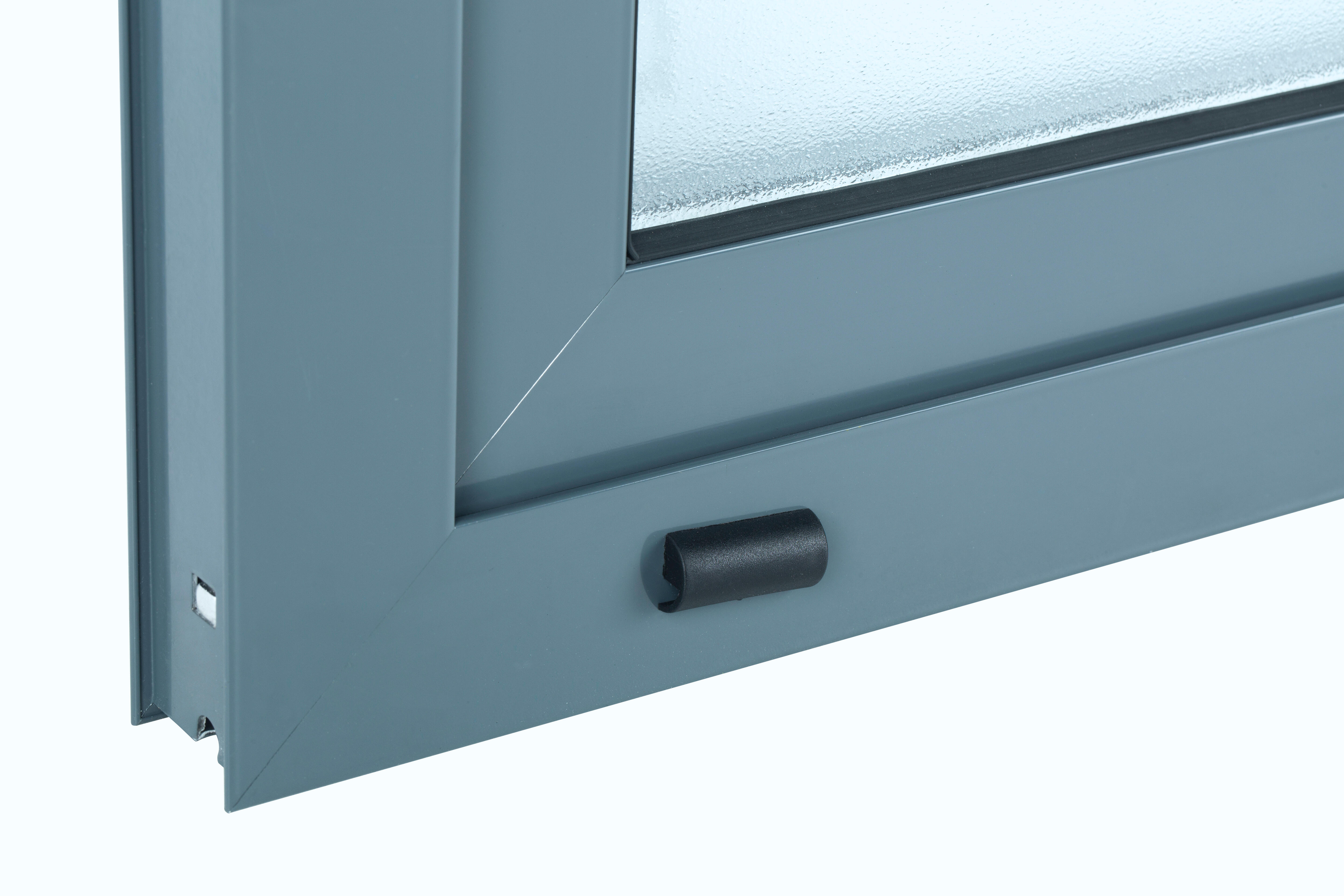 Ventana basculante aluminio gris Isoxa 50x60cm doble acristalamiento 4/8/4 translucido - 9