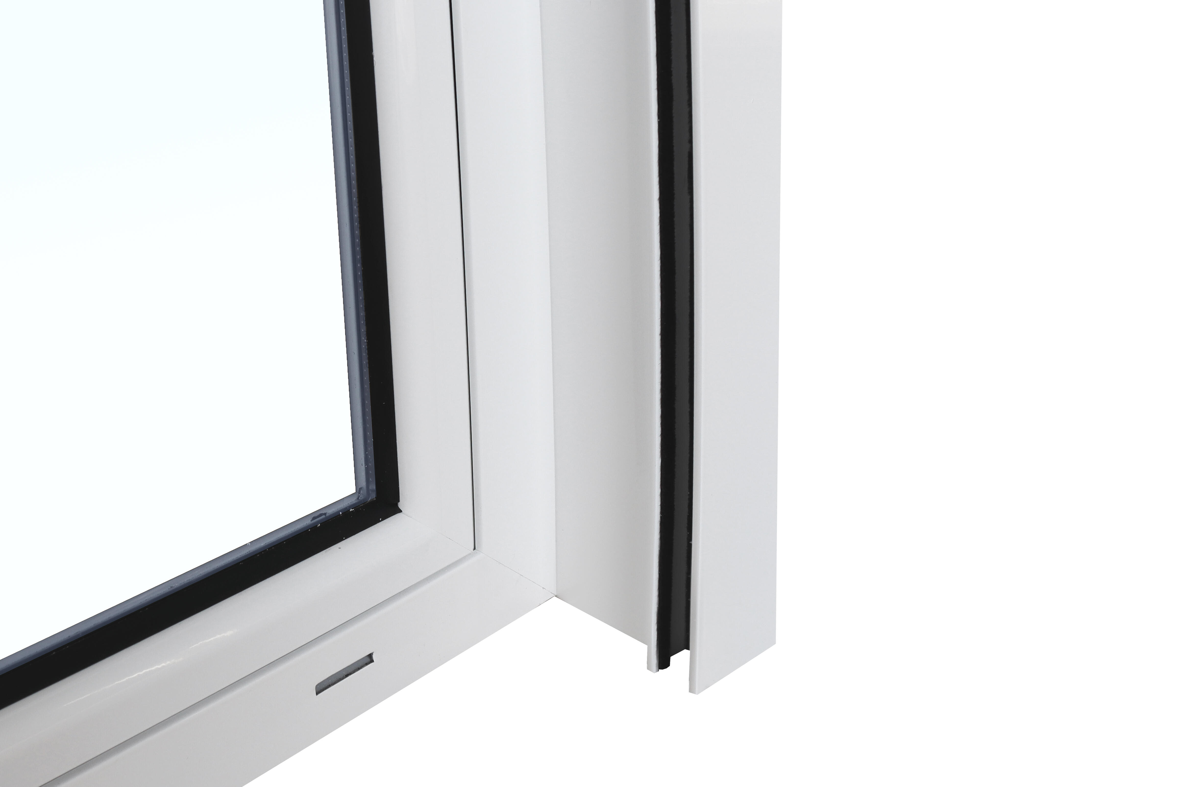 Balconera aluminio ISOXA practicable con persiana izquierda de 90x229cm - 9