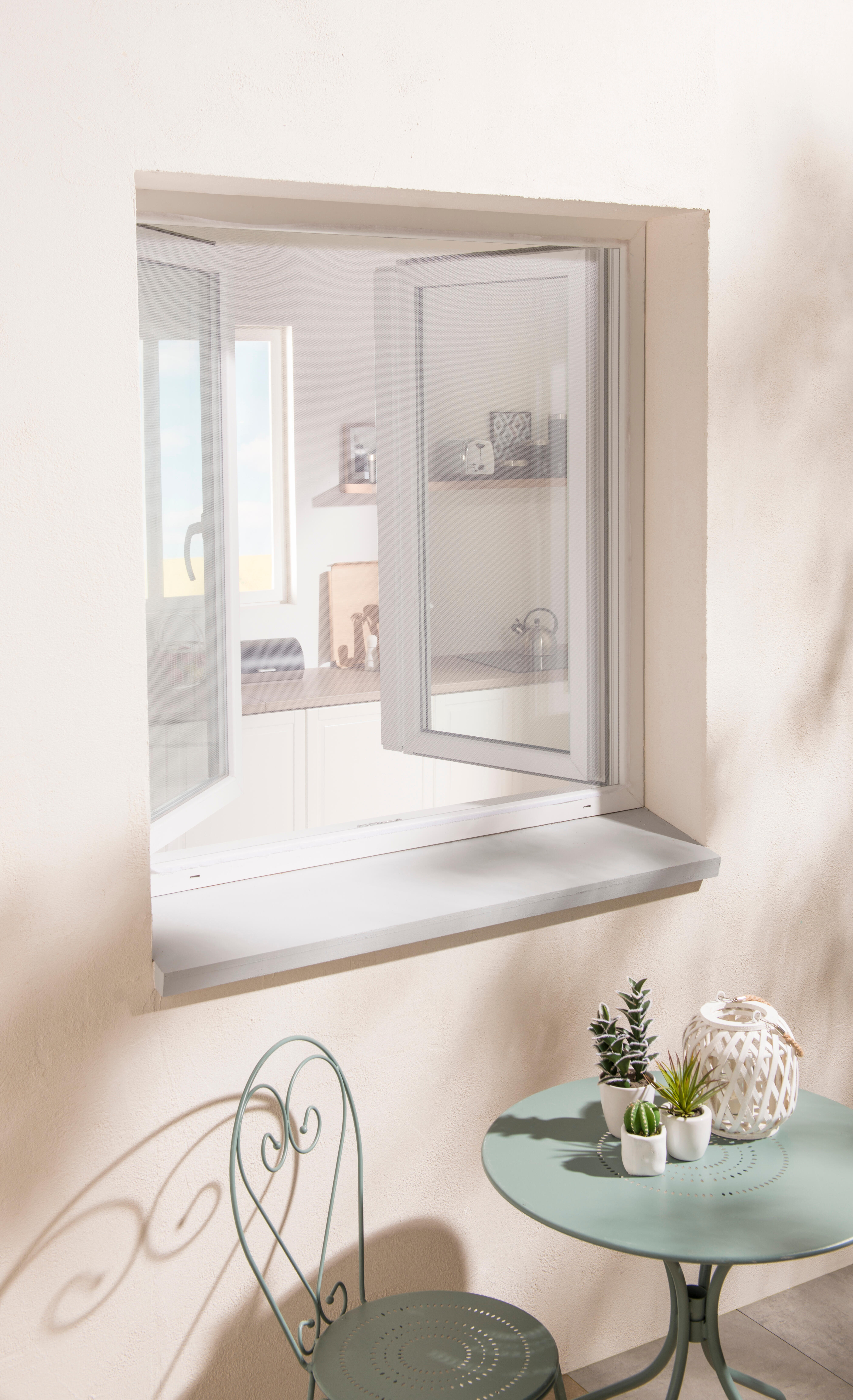 Rede mosquiteira para janela autoaderente Artens 180x150 cm branco - 4