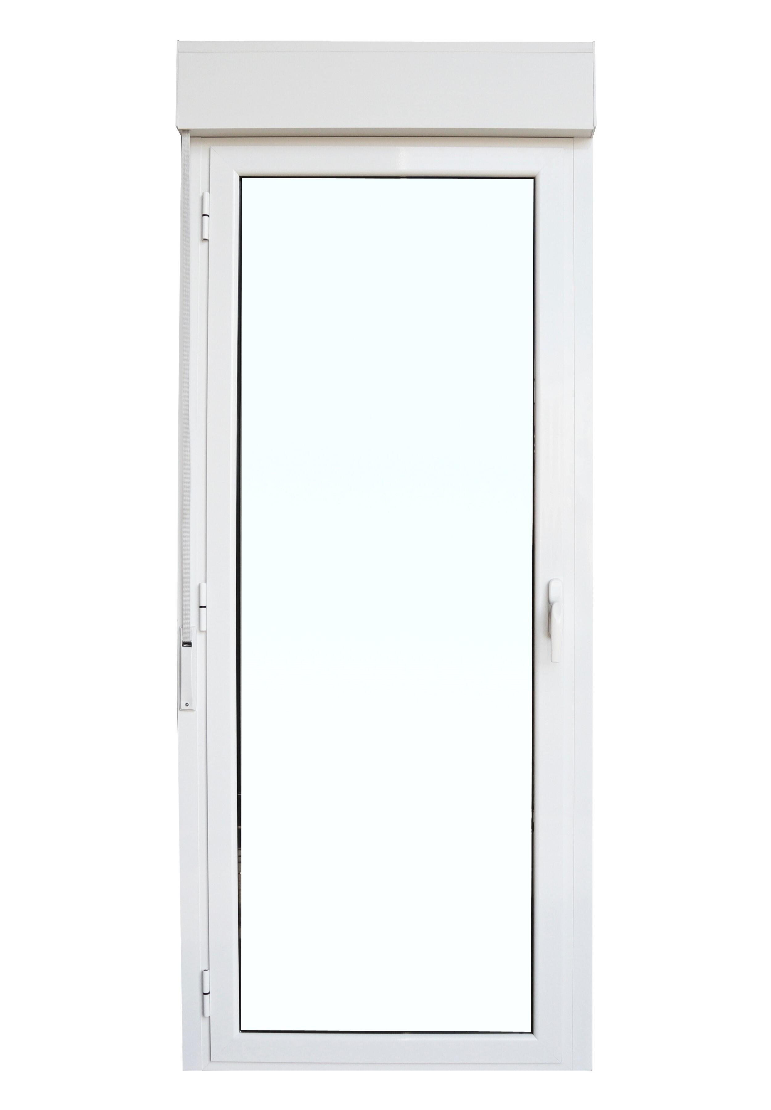 Balconera aluminio ISOXA practicable con persiana izquierda de 90x229cm - 4