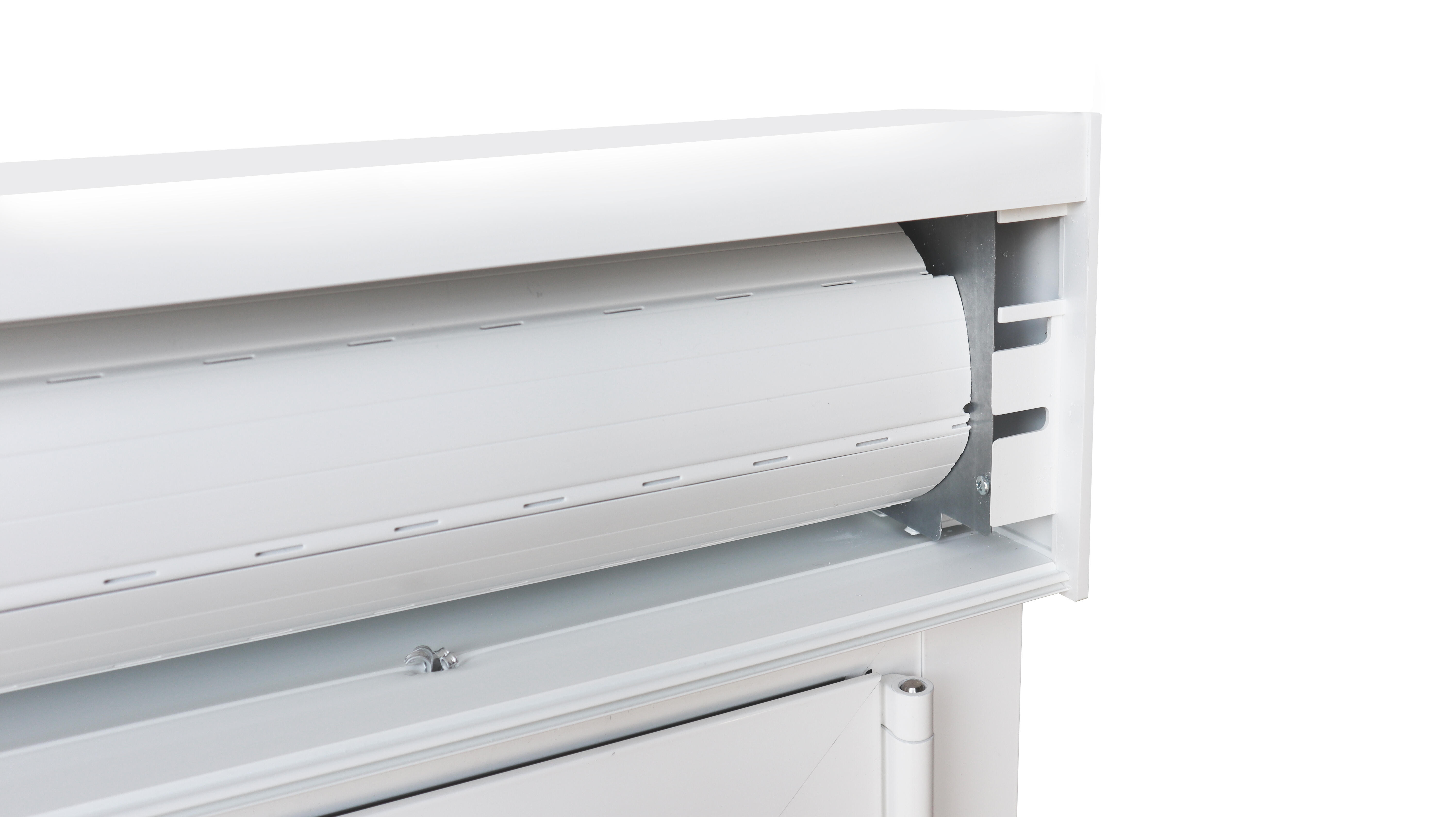 Balconera aluminio ISOXA practicable con persiana izquierda de 90x229cm - 8