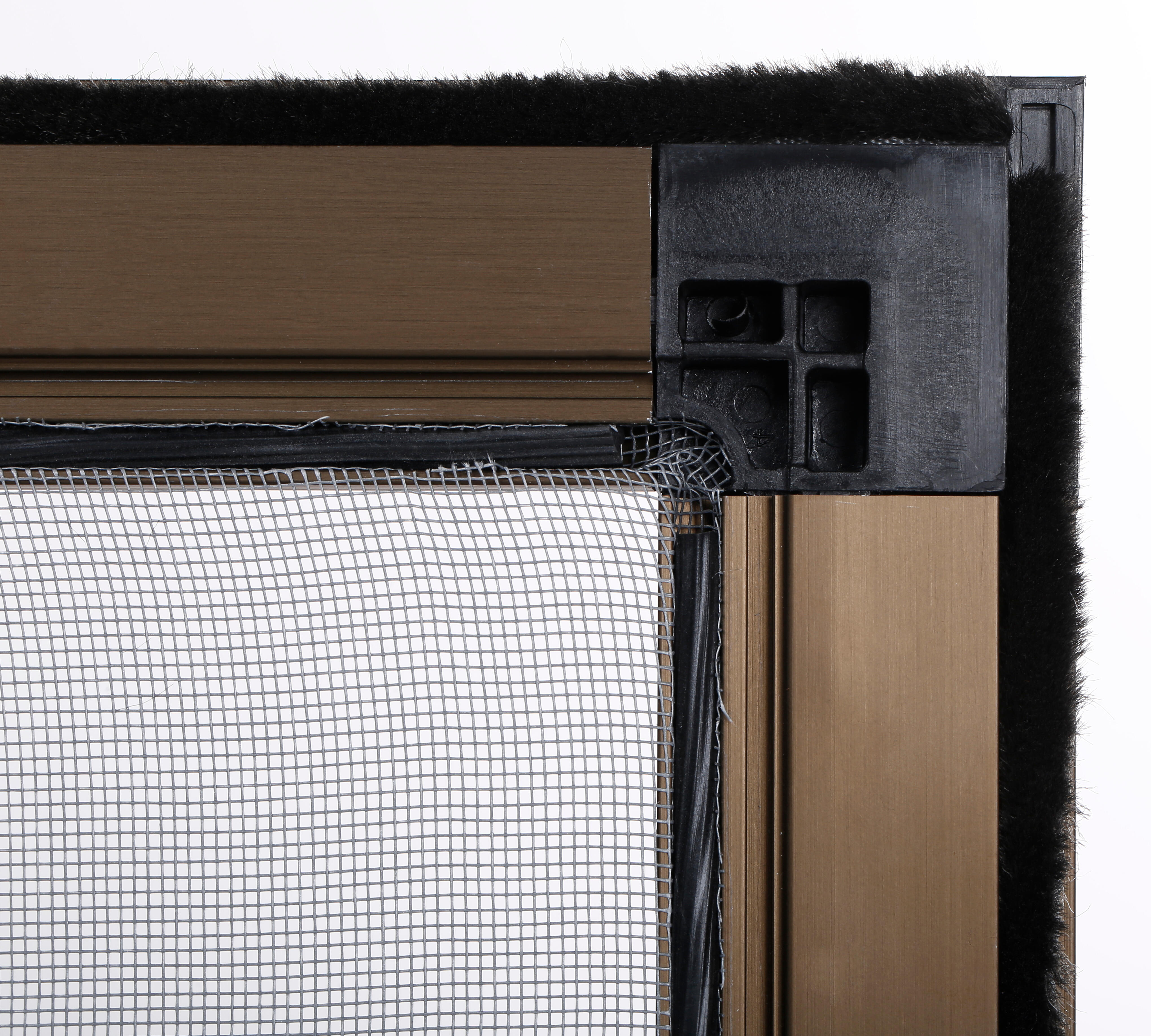 Mosquitera corredera 100x120cm aluminio recortable bronce para puerta tela fibra de vidrio - 12