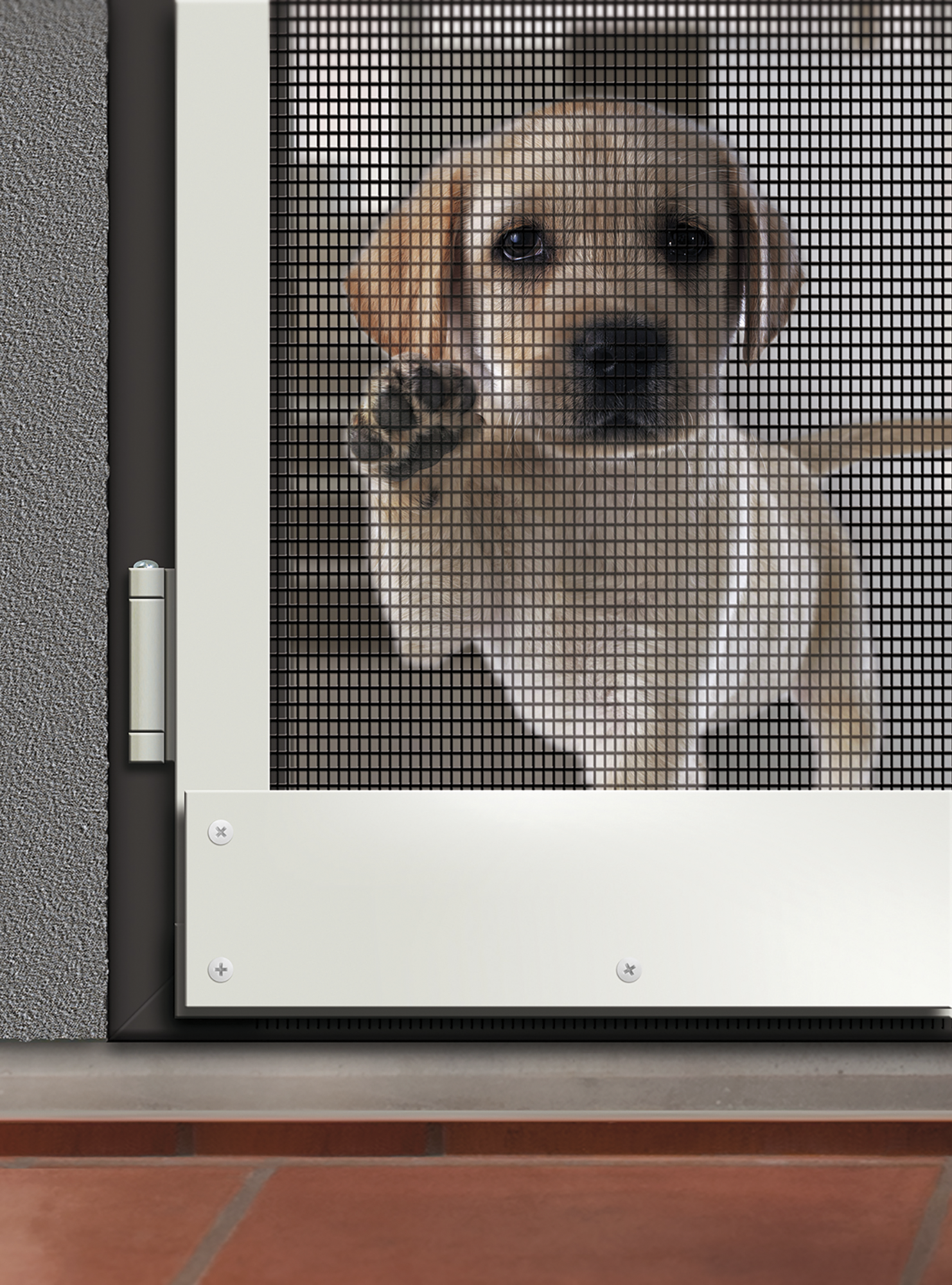 Tela mosquitera recortable para puerta fibra de vidrio gris animales 150x120cm