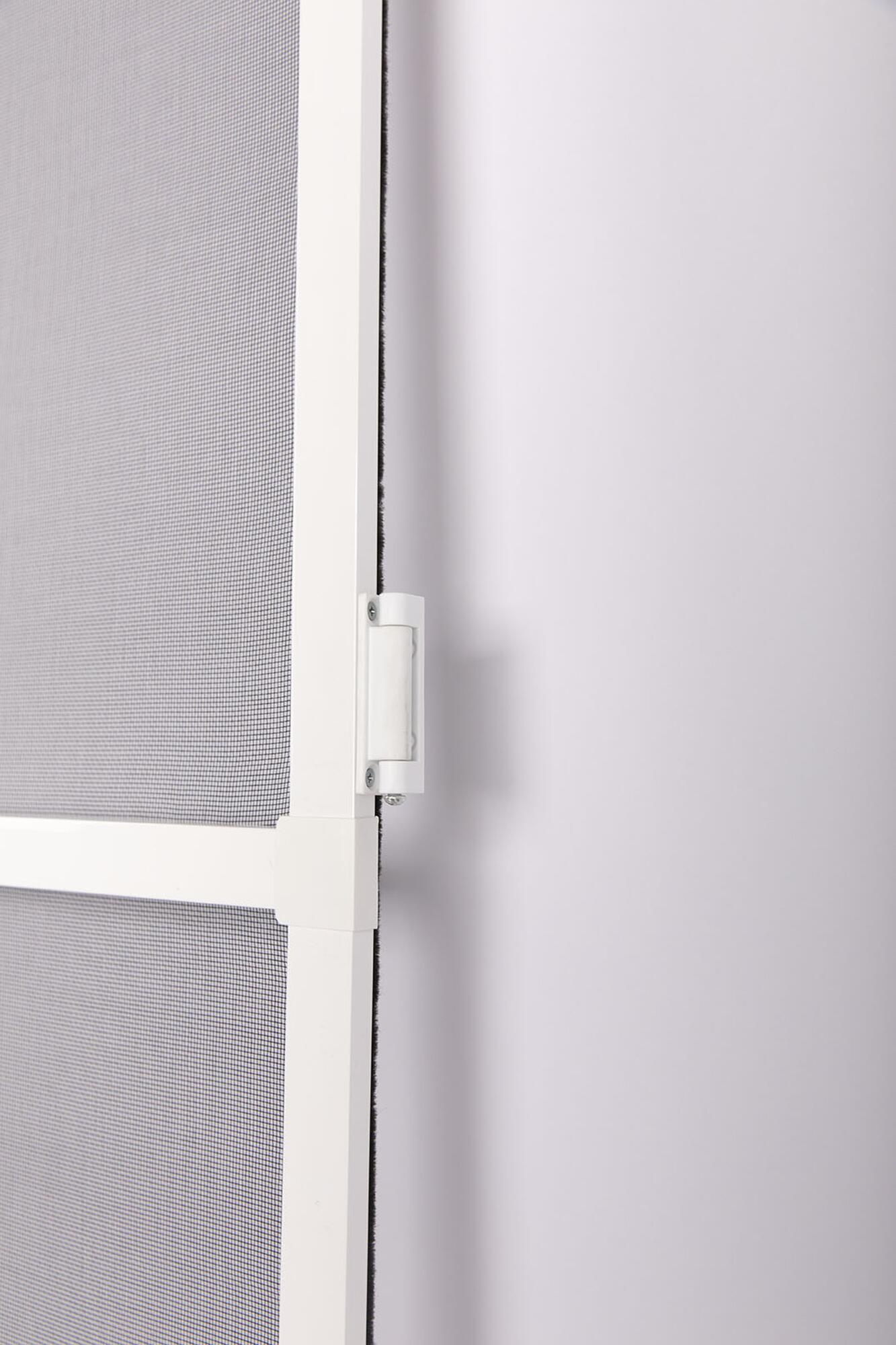 Mosquitera abatible 1 puerta alumino blanco tela fibra de vidrio 210x100cm - 3