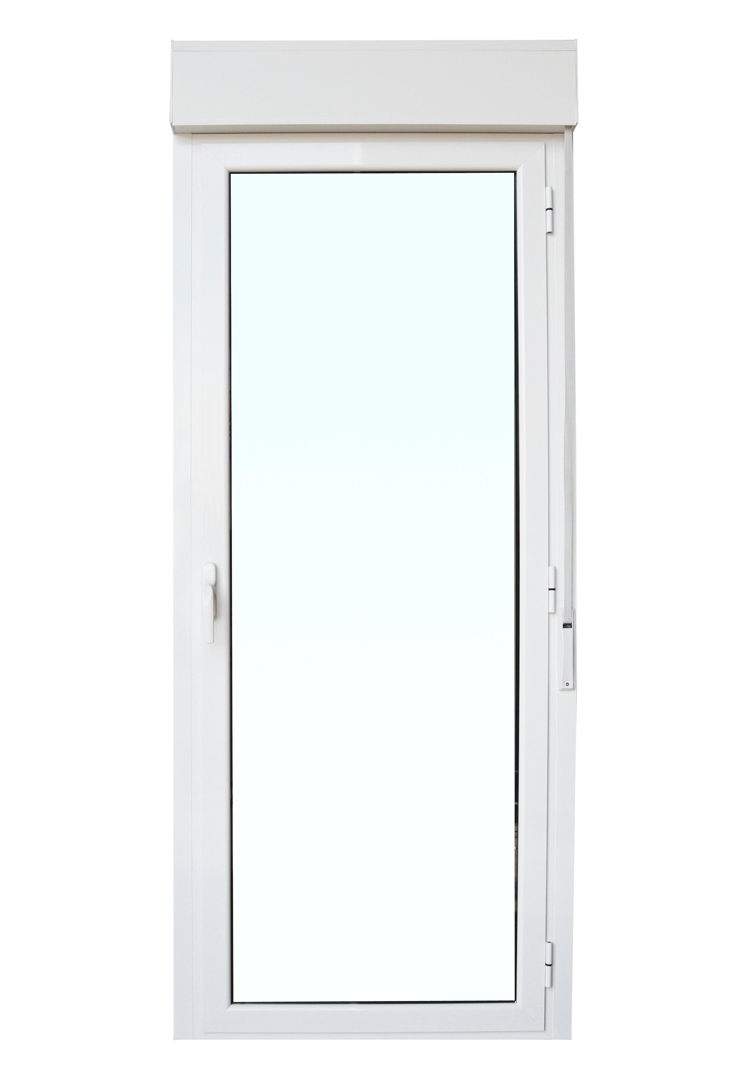 Balconera aluminio artens practicable con persiana de 90x229cm