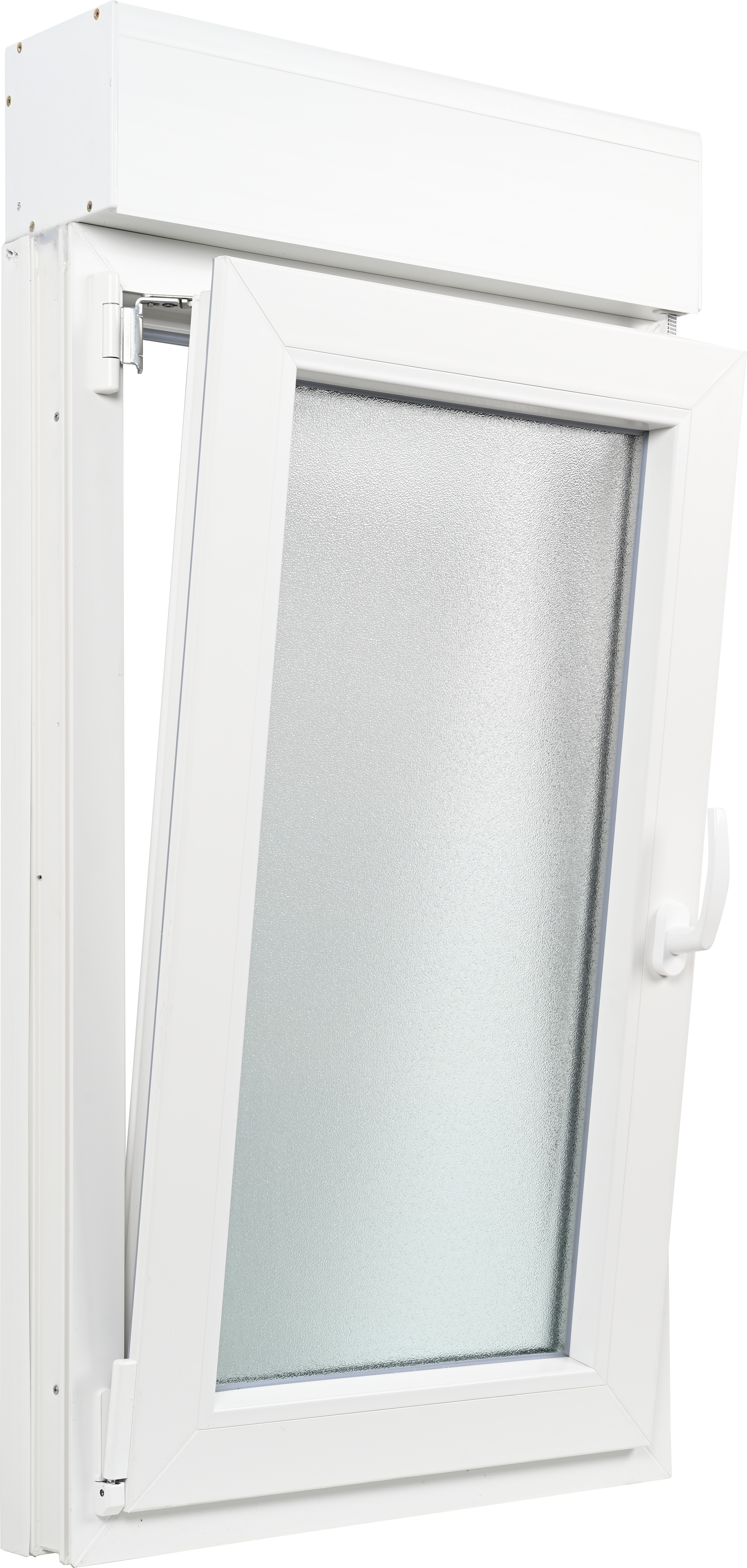 Ventana PVC blanca oscilobatiente con persiana de 60X115 cm - 4