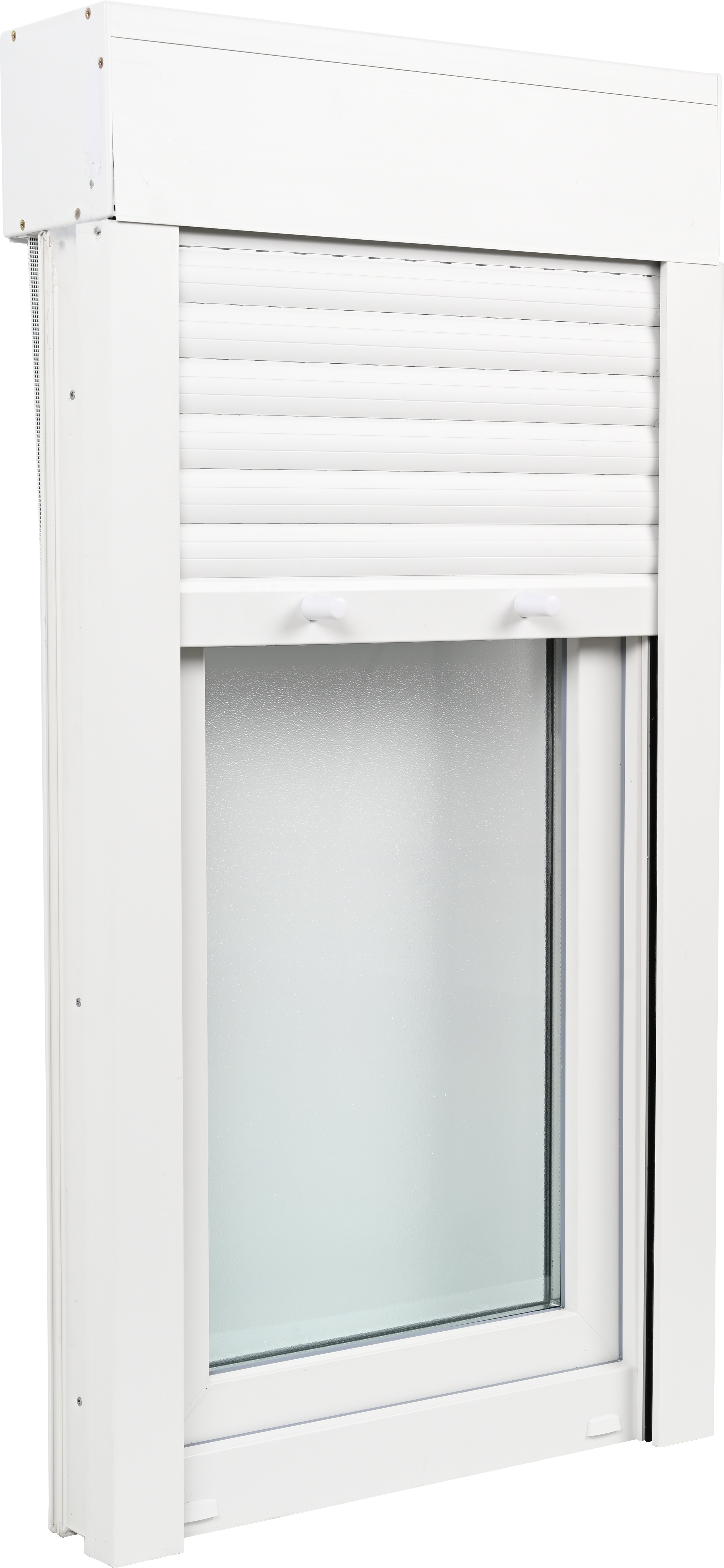 Ventana PVC blanca oscilobatiente con persiana de 60X115 cm - 3