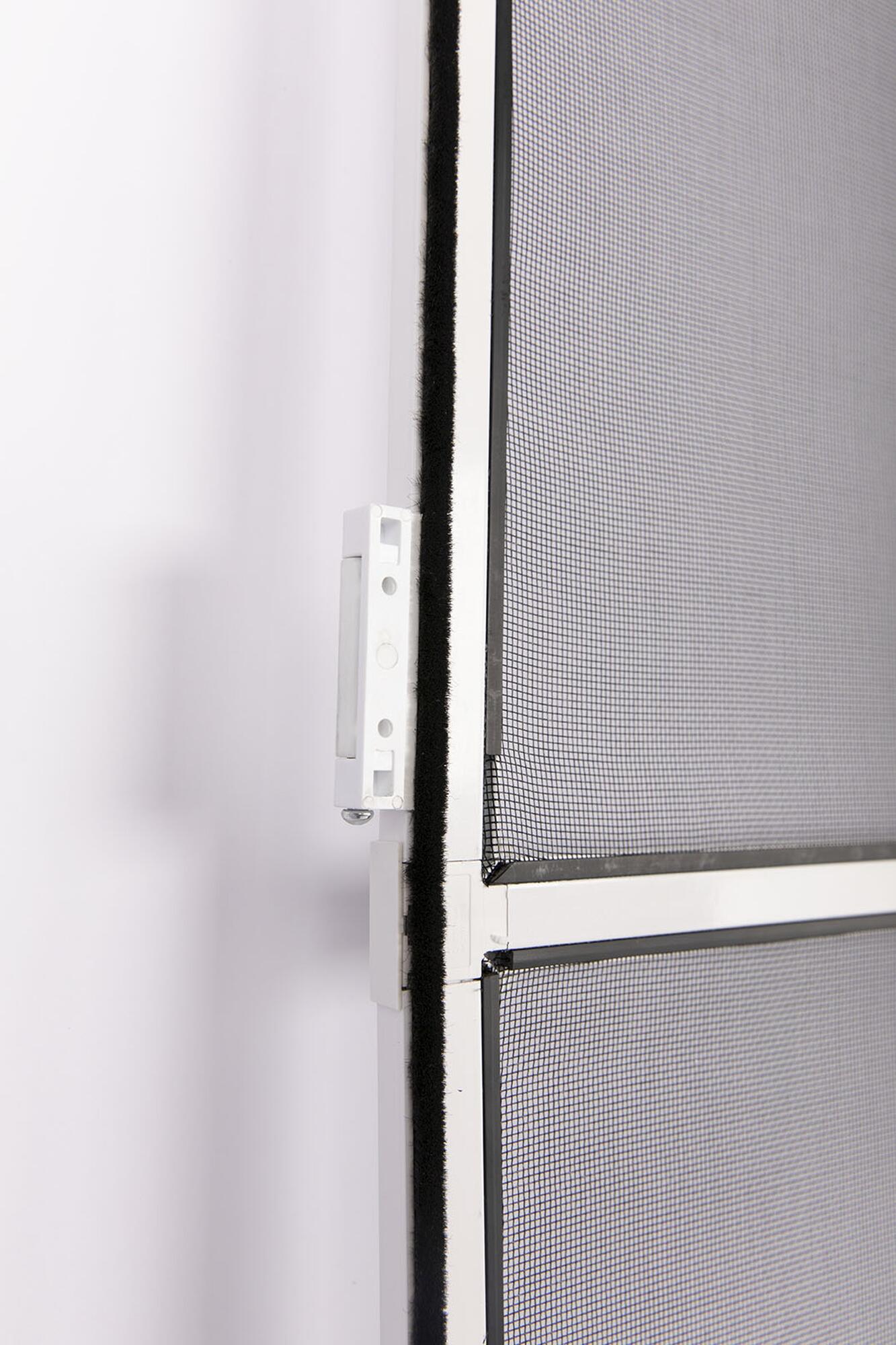Mosquitera abatible 1 puerta alumino blanco tela fibra de vidrio 210x100cm - 2