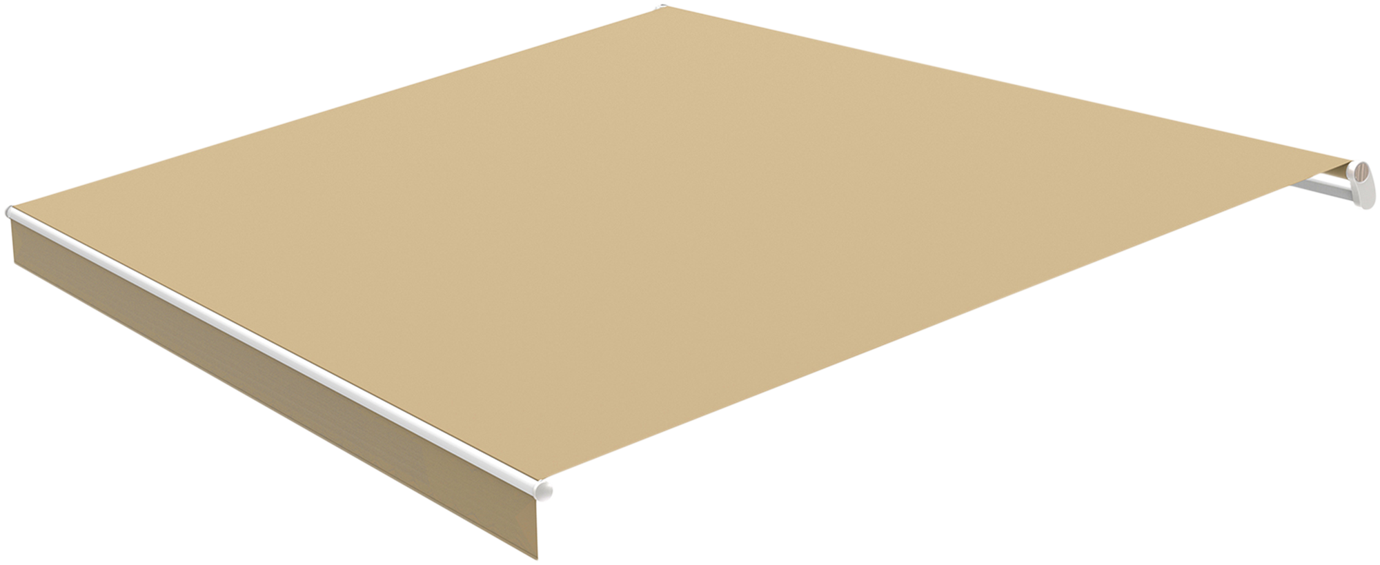 Toldo en kit kronos noe scandi manual blanco con tela beige 3,5x2 m