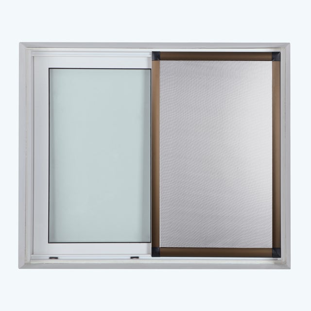 Mosquitera corredera 120x120cm aluminio recortable bronce para ventana tela fibra de vidrio