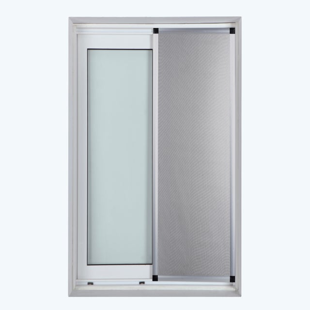 Mosquitera balconera corredera BUG STOP de 70x220 cm en color plata
