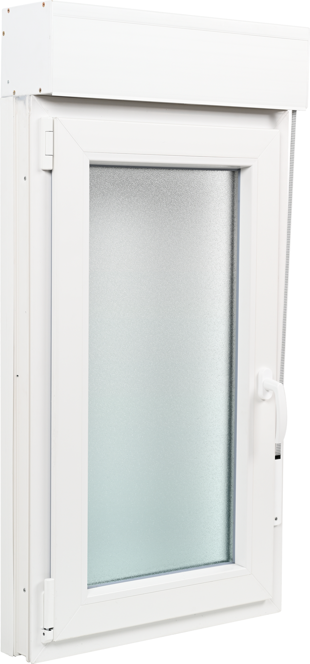 Janela de PVC OSCILOBATENTE 60X115CM ESQUERDA (COM ESTORE)