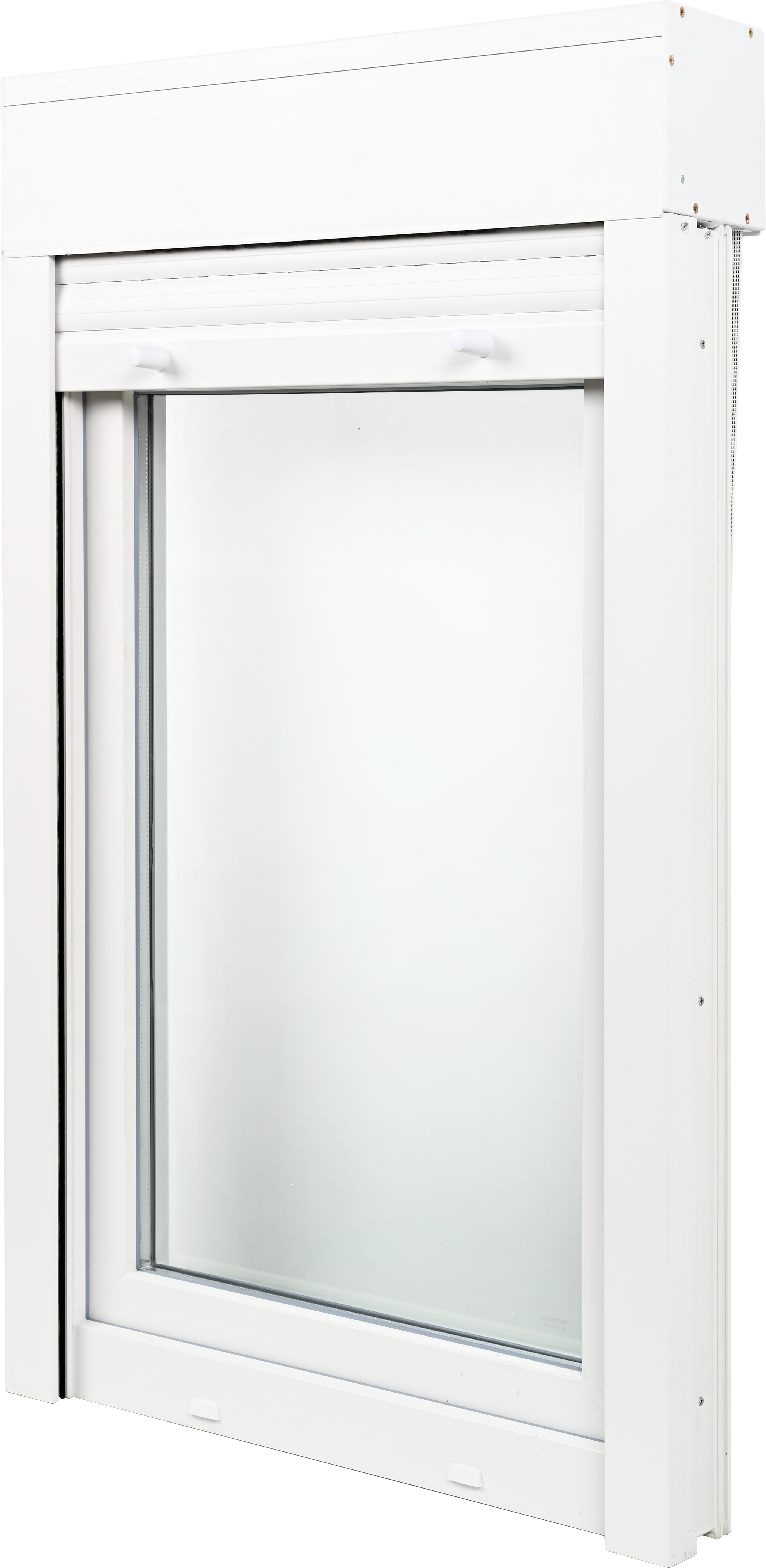 Ventana PVC blanca oscilobatiente con persiana de 75X125 cm - 2