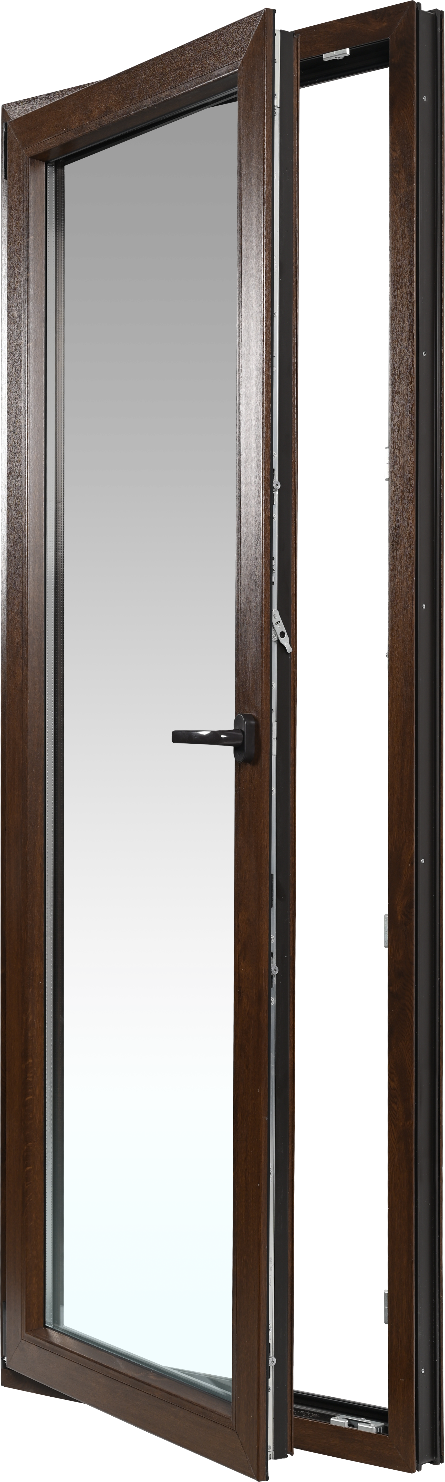 Balconera PVC ARTENS nogal oscilobatiente 85X210 cm - 4