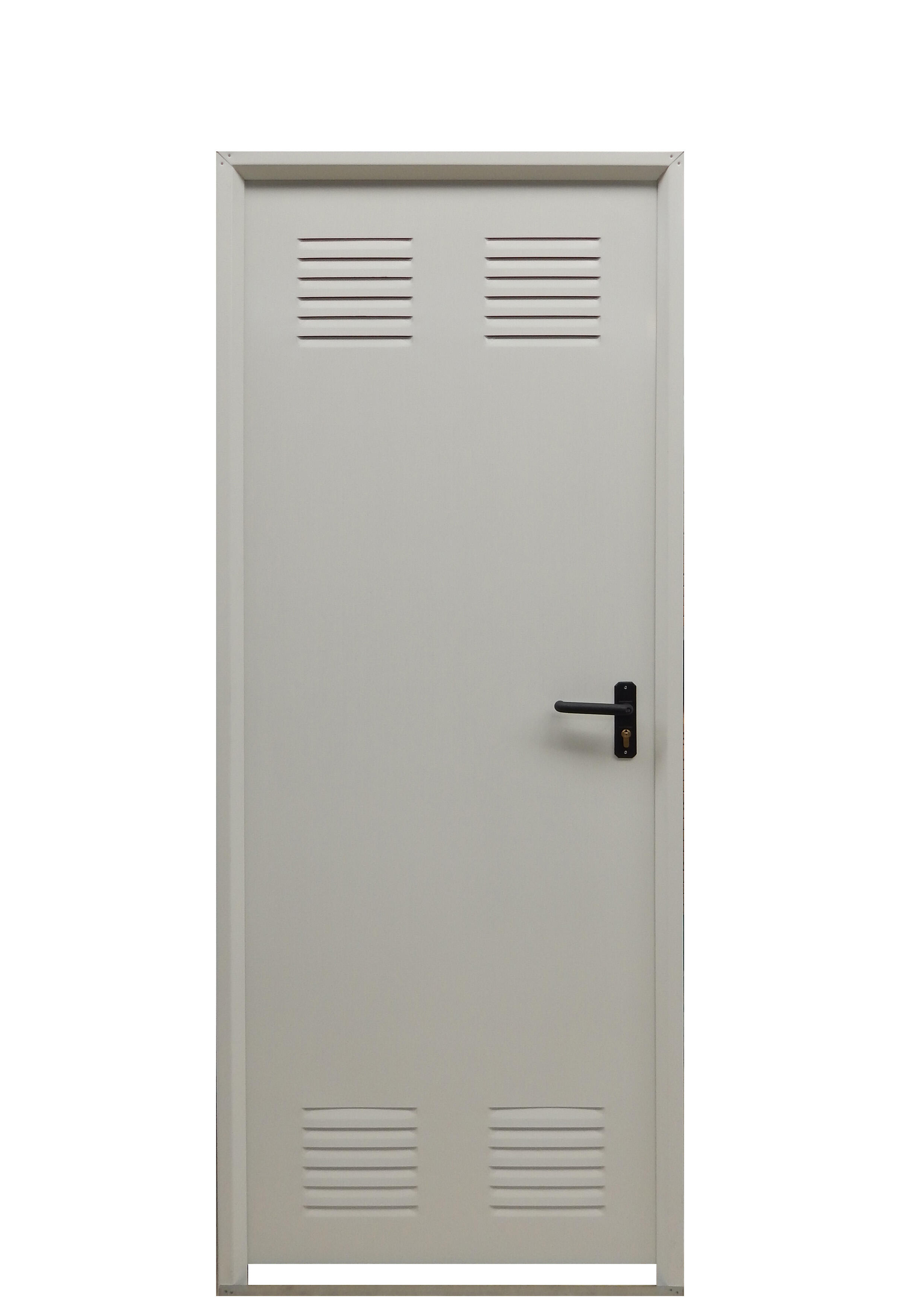 Puerta de trastero liso blanco con llave 1 punto de seguridad apertura izquierda 200x80cm - 2