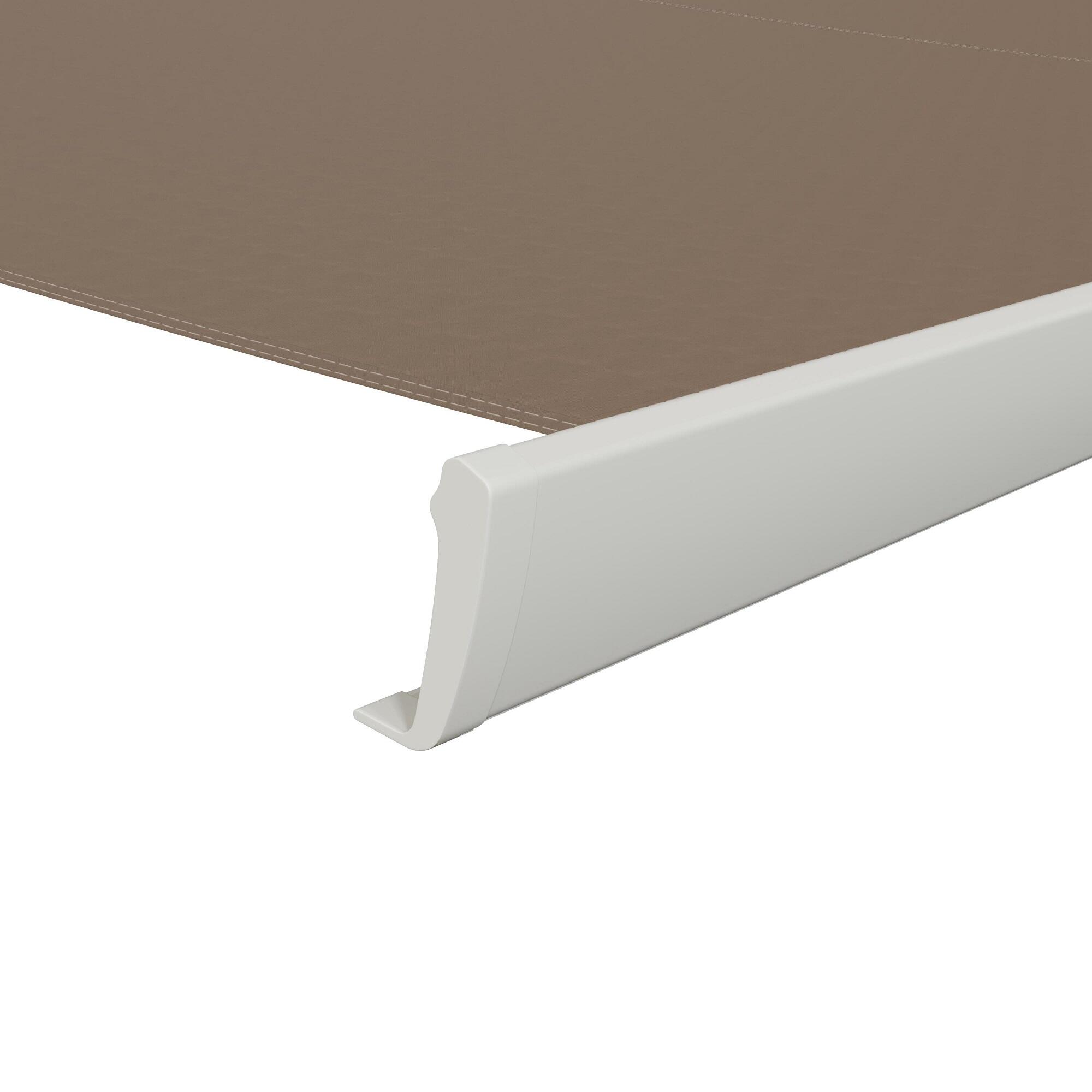 Toldo motorizado semi-caixa branco 3.95x3 m liso taupe Naterial Zefir - 7
