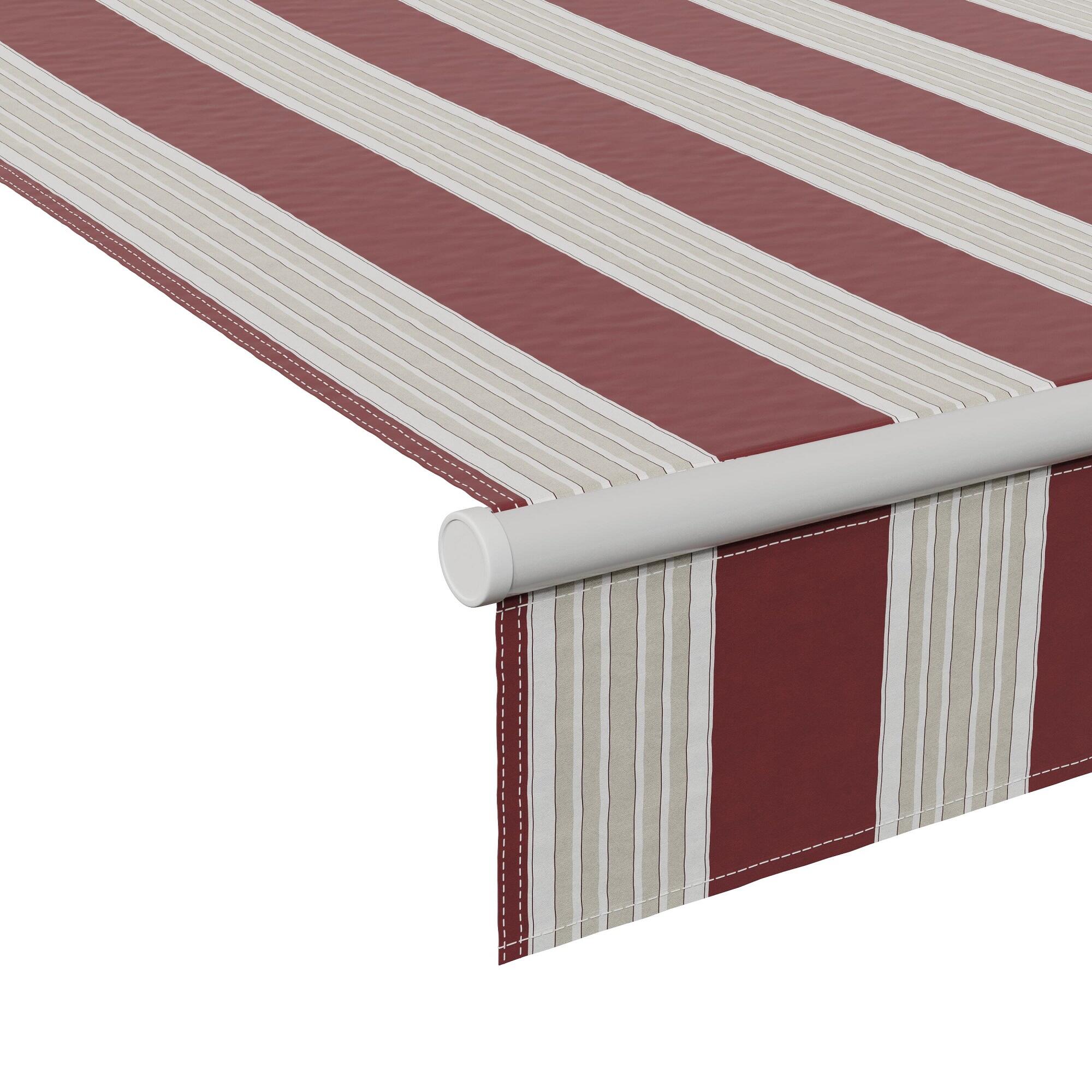 Toldo Calima brazo extensible manual blanco con tela granate 2.5x2 m - 5