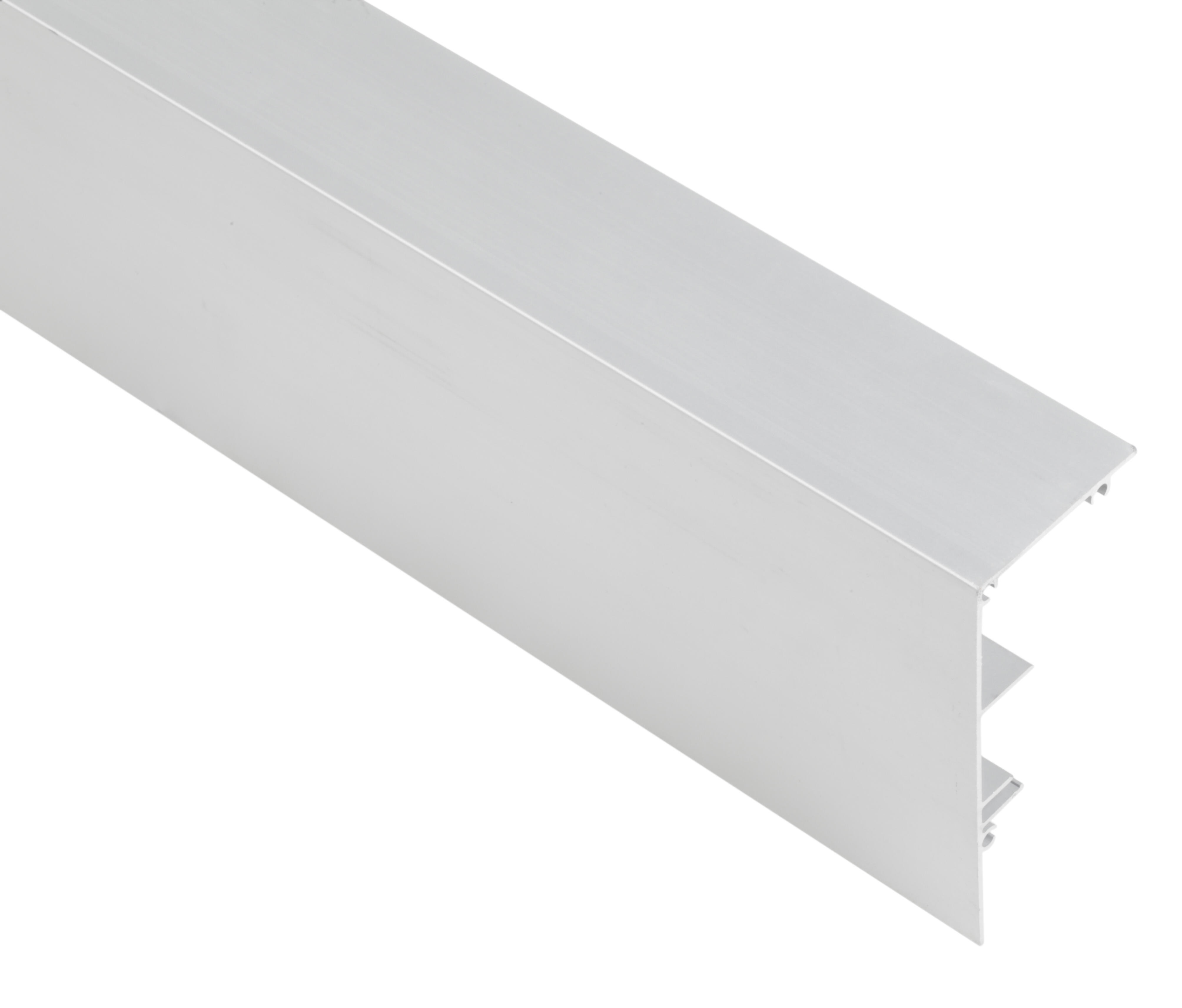 Guía puerta corredera aluminio gris recortable fijación pared 200cm - 6