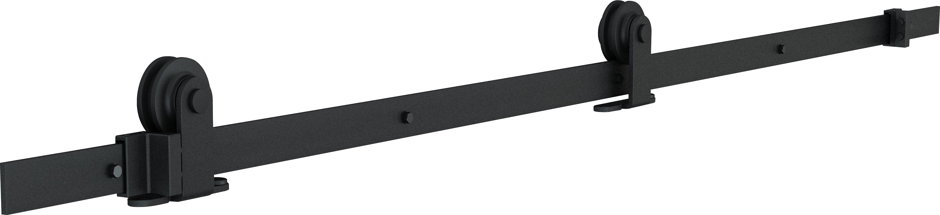 Guía puerta corredera aluminio negro Industrial recortable pared 180cm Artens - 6