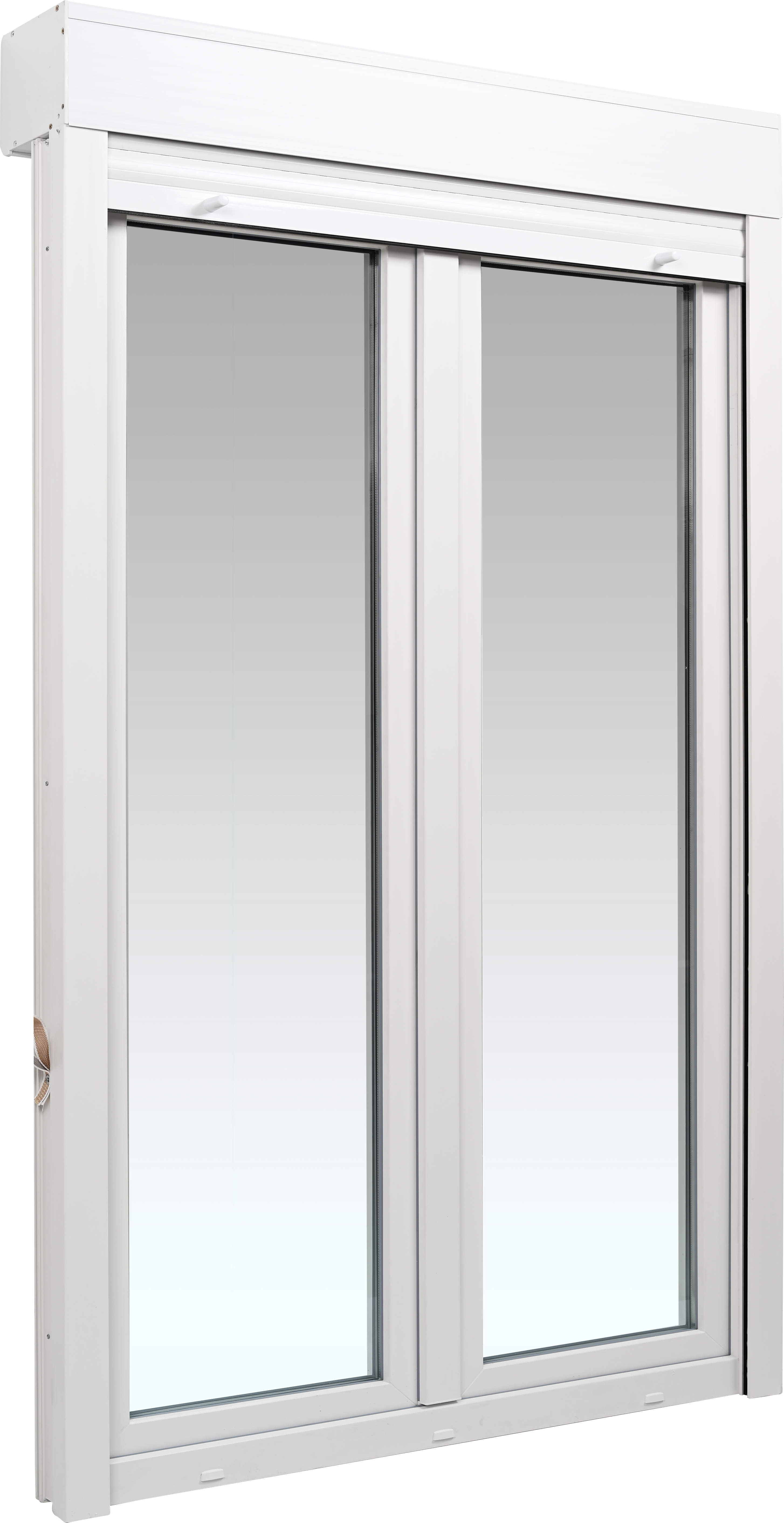Porta janela com estore de PVC oscilobatente Isoxa 140X229 cm branco - 2