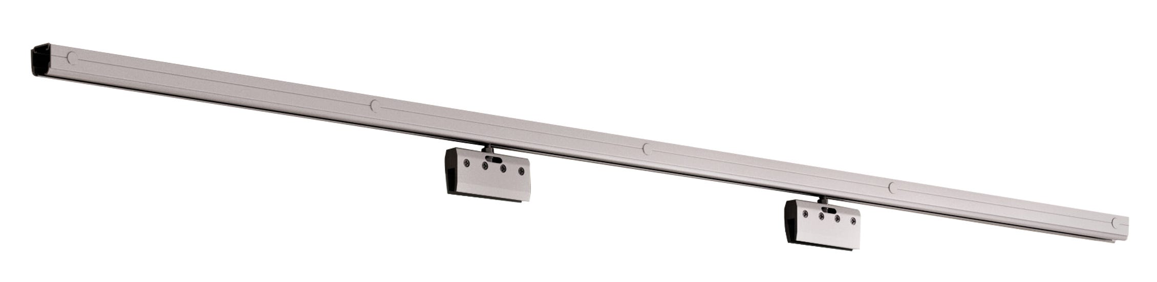 Kit Porta Scorrevole 200cm Acciaio Inox | Guida A Pavimento | Per Porte Fino 150kg - Foto 11