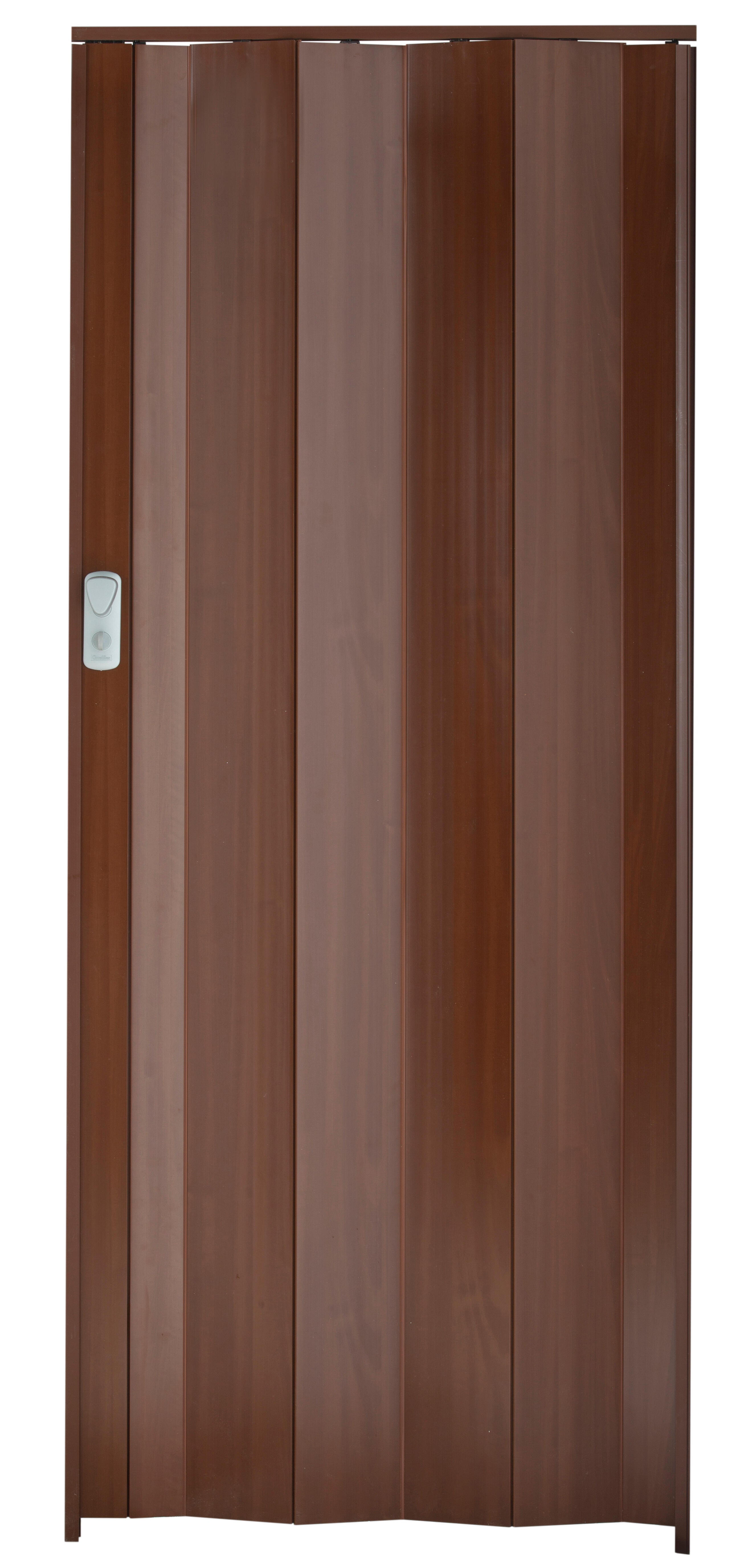 Puerta plegable de pvc roble oscuro 84 x 205.0 cm