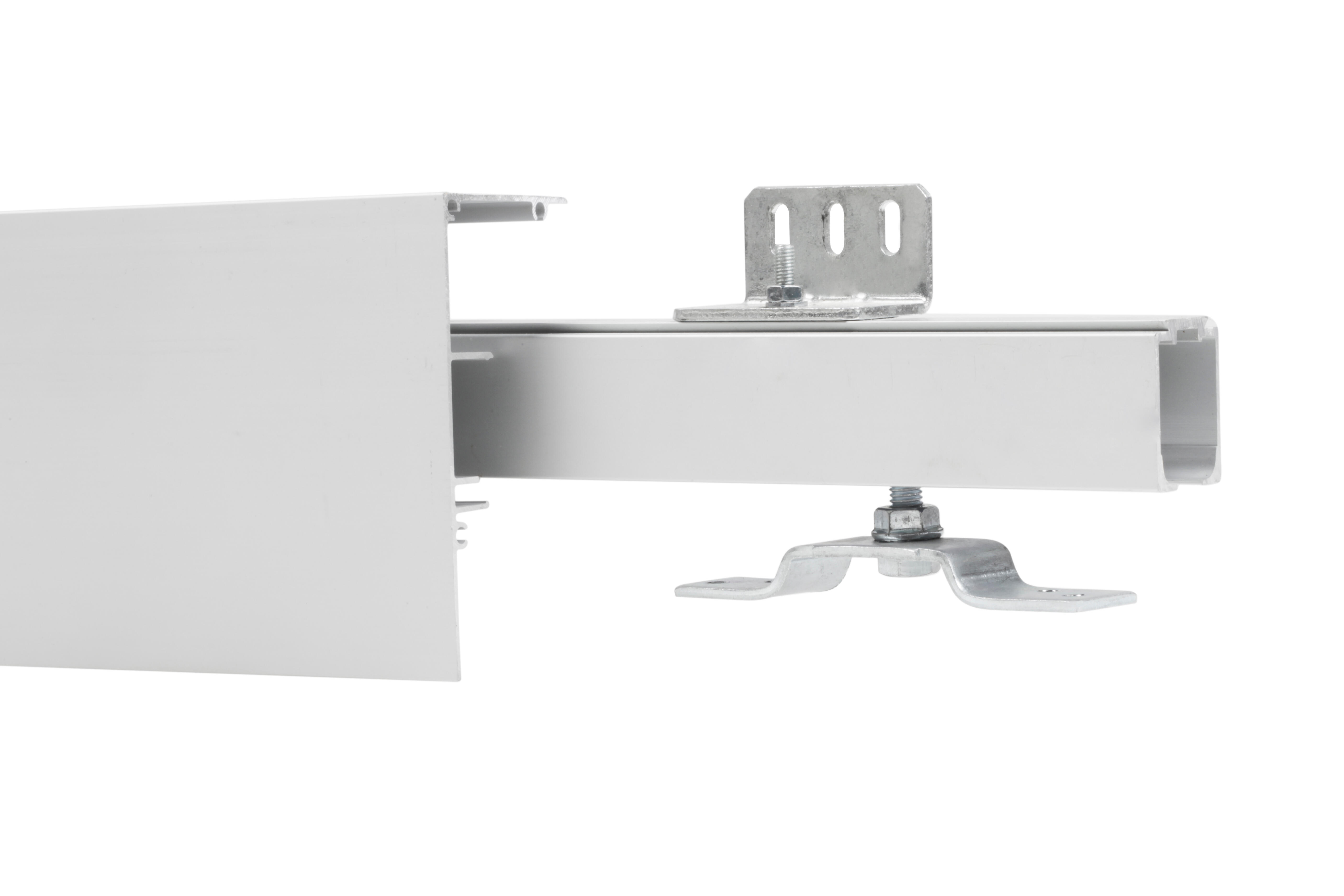 Guía puerta corredera aluminio gris recortable fijación pared 200cm - 4