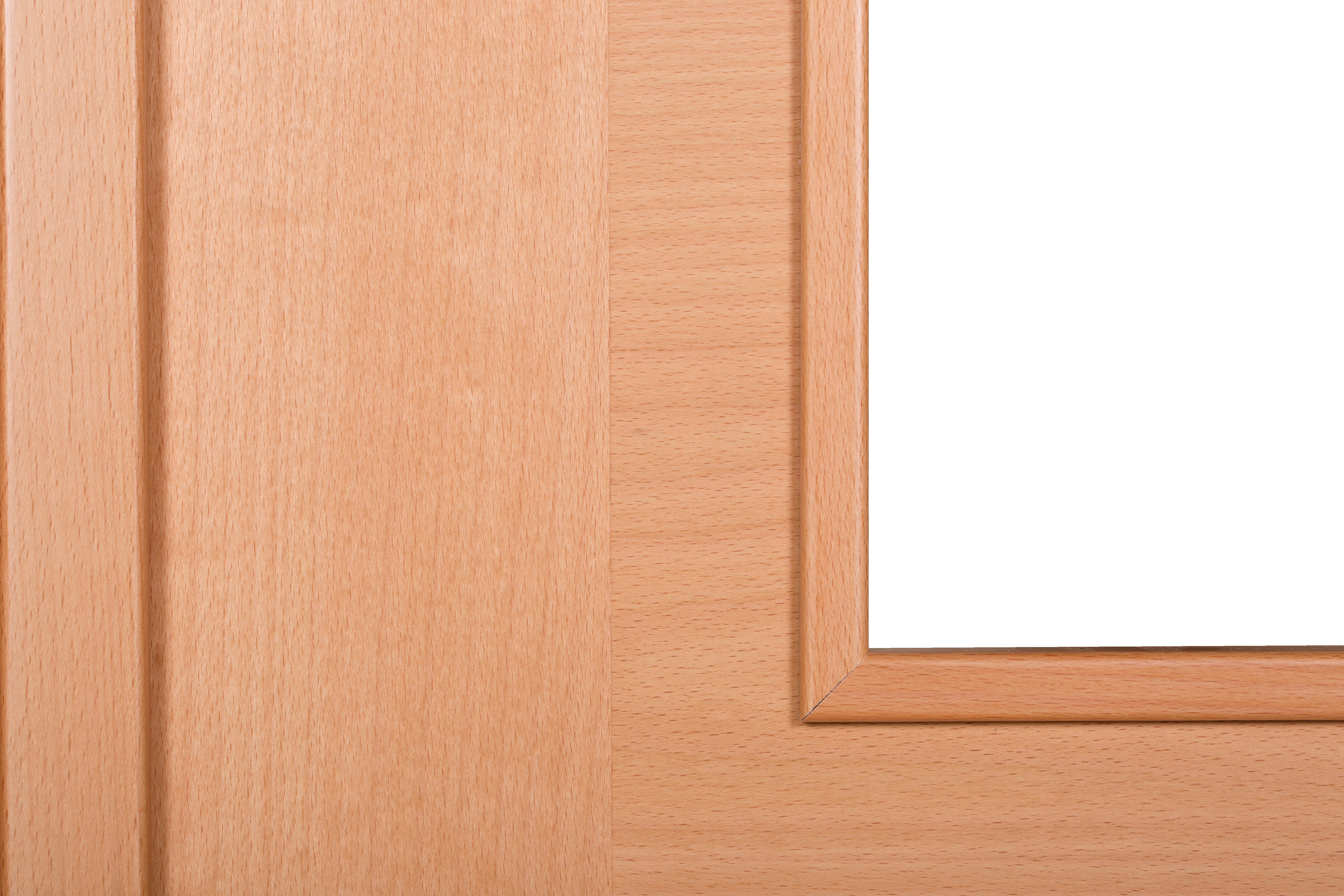 Puerta de interior abatible doble con cristal maciza barnizada Line Plus Niza haya apertura derecha cerco de 7x2 anchura 145cm - 7