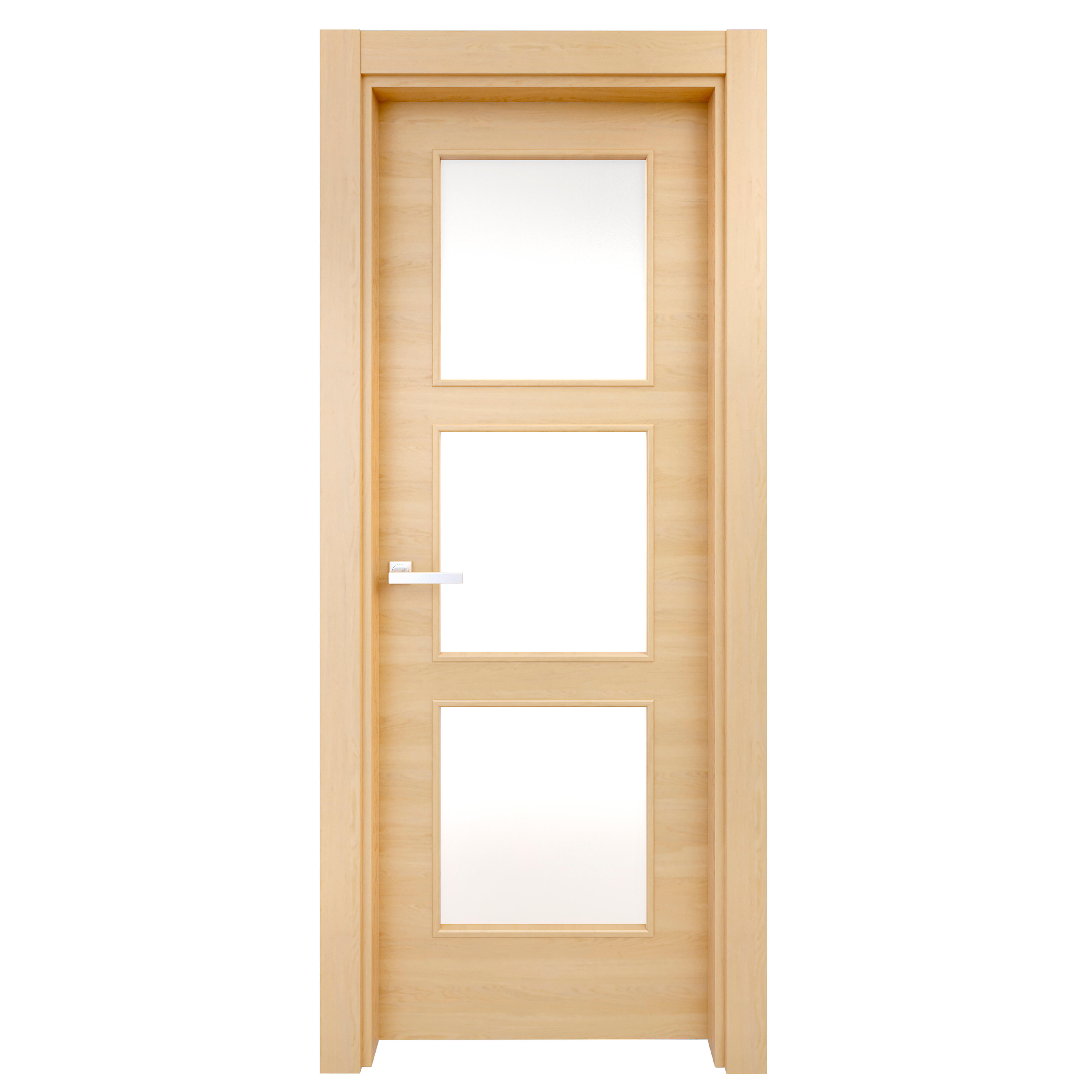 Puerta interior abatible oslo roble line apertura izquierda con cristal 92.5cm