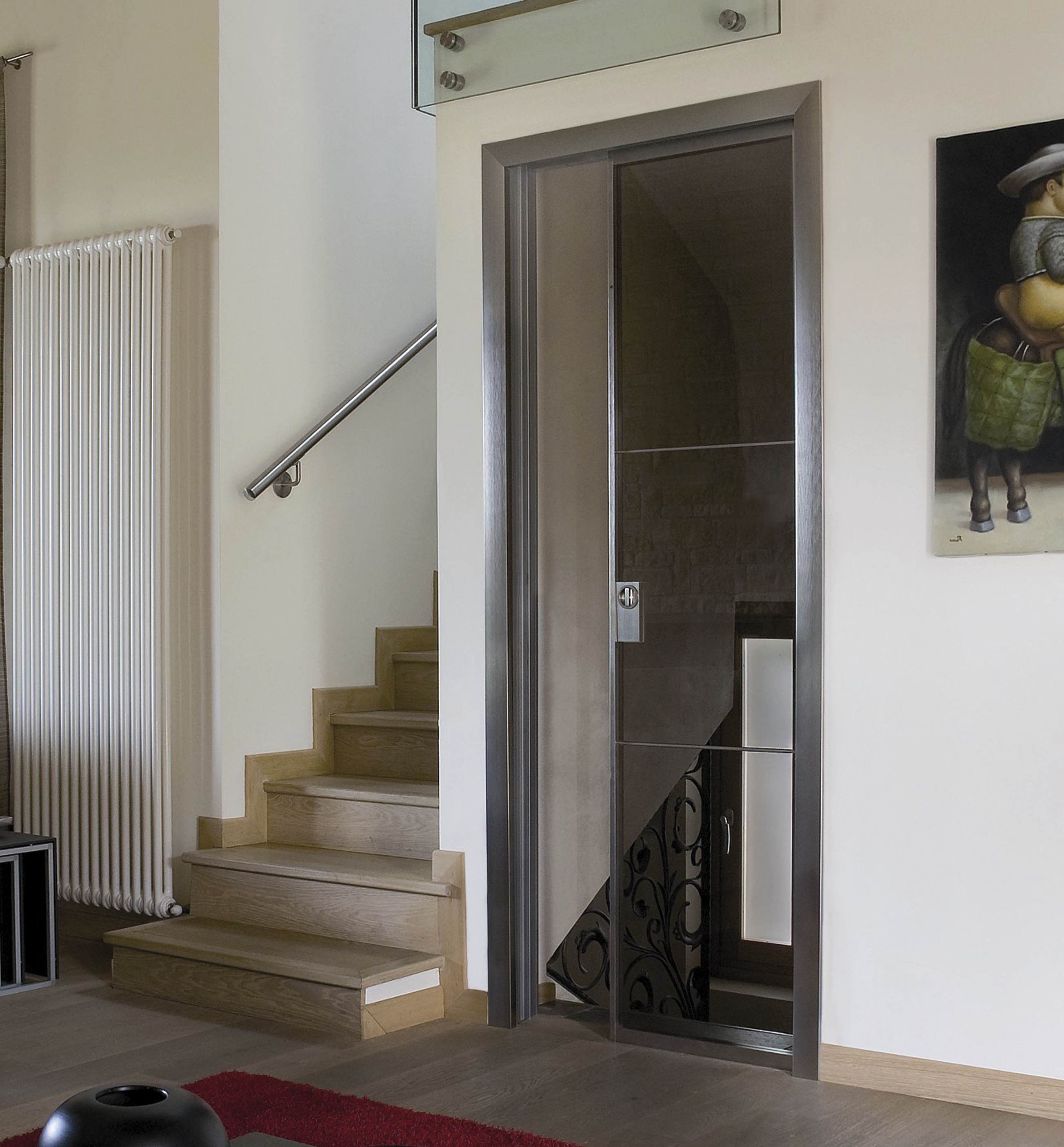 Casoneto puerta corredera para tabique de ladrillo de 9cm 80x203x5.7 cm - 2