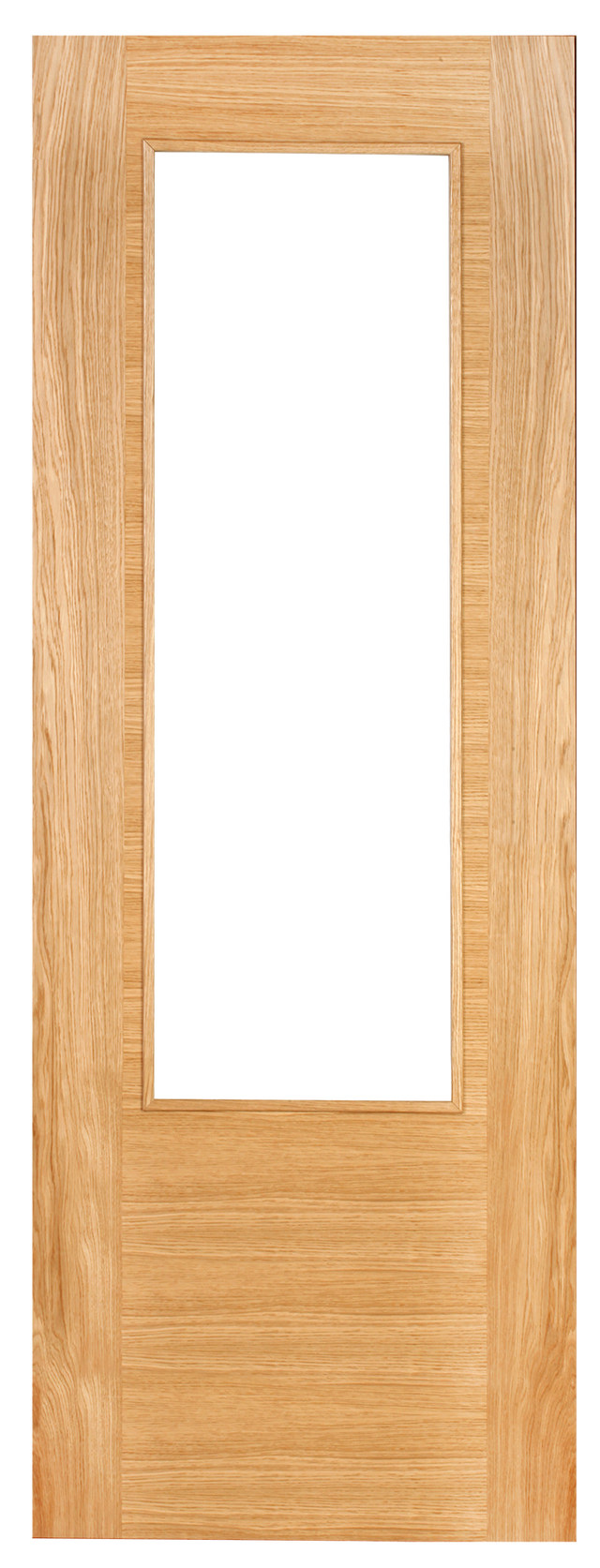 Puerta de interior corredera con cristal maciza barnizada Line Plus Niza roblle anchura 62,5cm