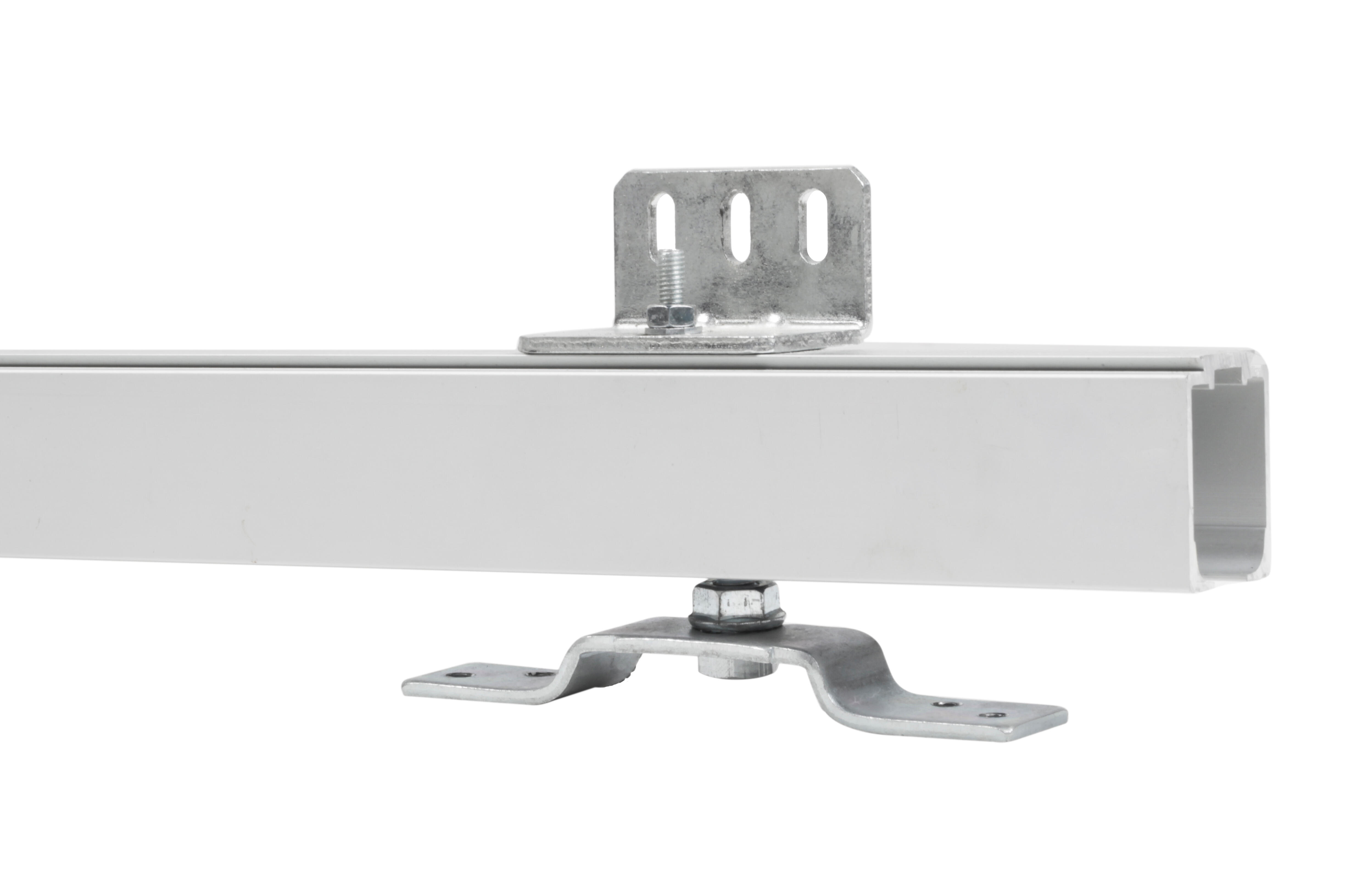 Guía puerta corredera aluminio gris recortable fijación pared 200cm - 2