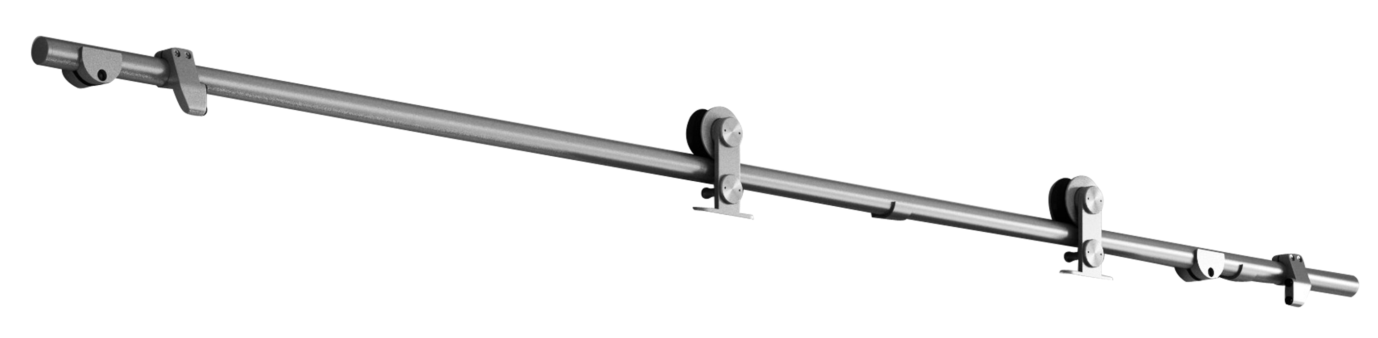 Sistema scorrevole Toledo in inox grigio spazzolato per anta in legno, L 180 x H 11.05 cm - 5