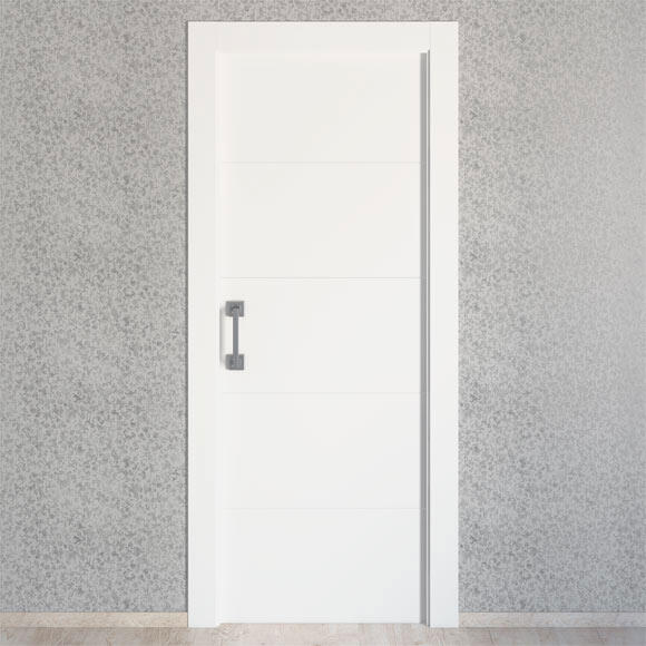 Puerta de interior corredera ciega maciza lacada Line Plus Lucerna anchura 62,5cm - 5