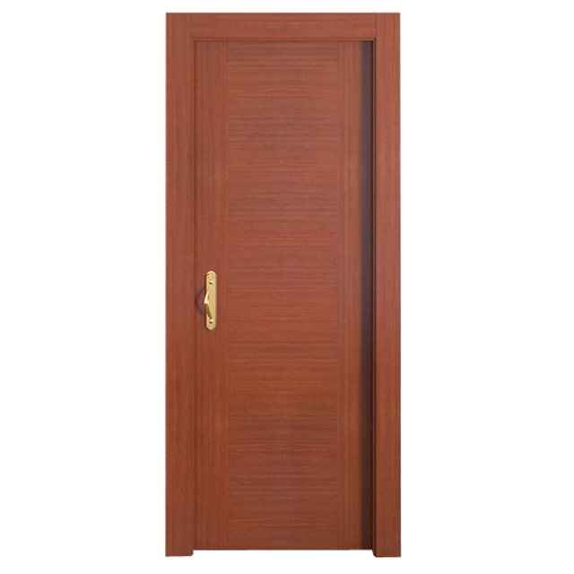 Puerta de interior corredera ciega maciza barnizada Line Plus Niza sapelly con uñero anchura 72,5cm