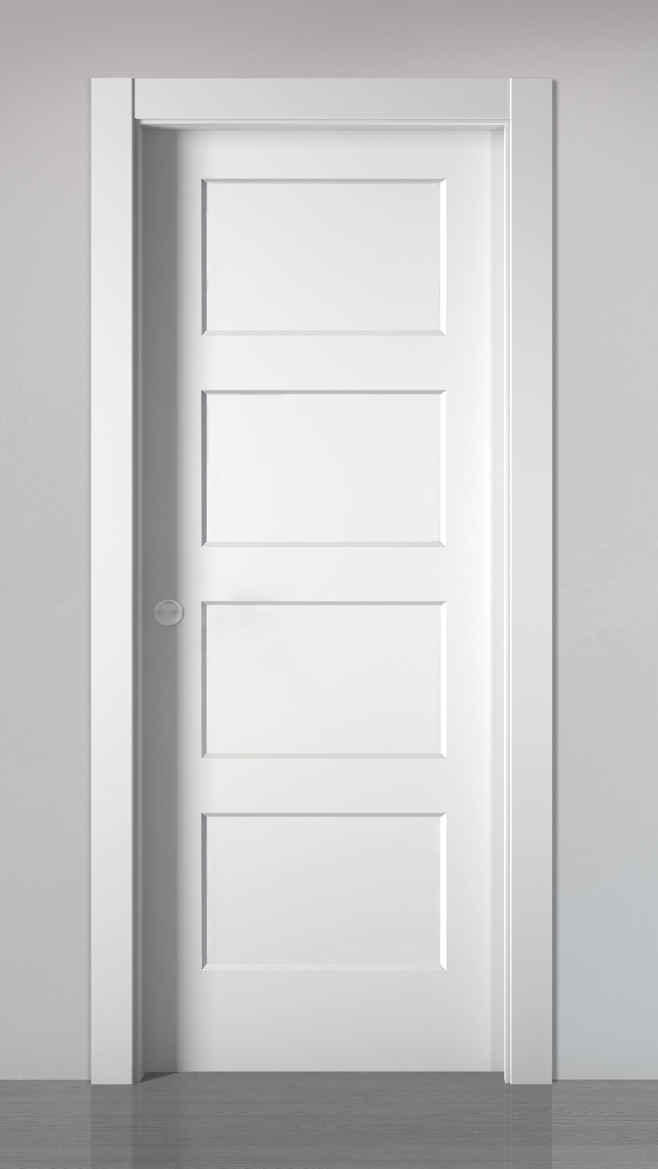 Puerta de interior corredera bosco blanco premium 82.5 cm
