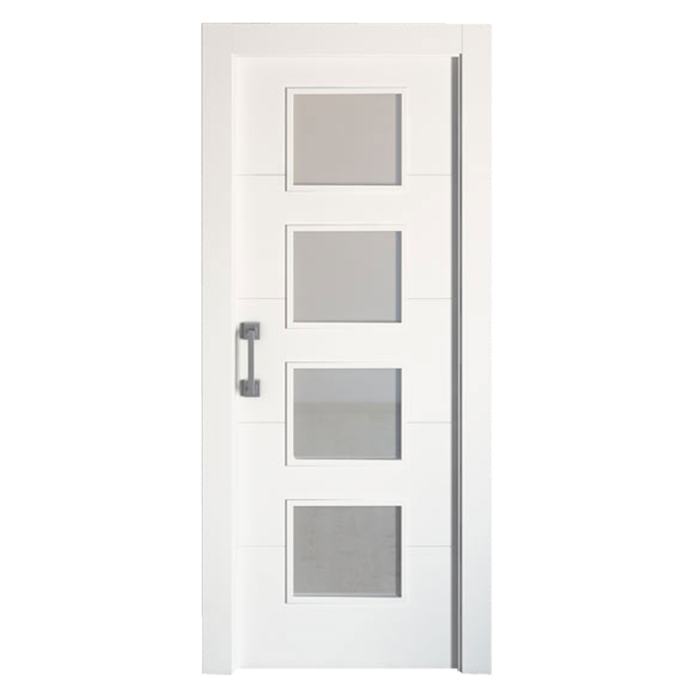 Puerta de interior corredera cristal lucerna blanco line plus 72.5 cm