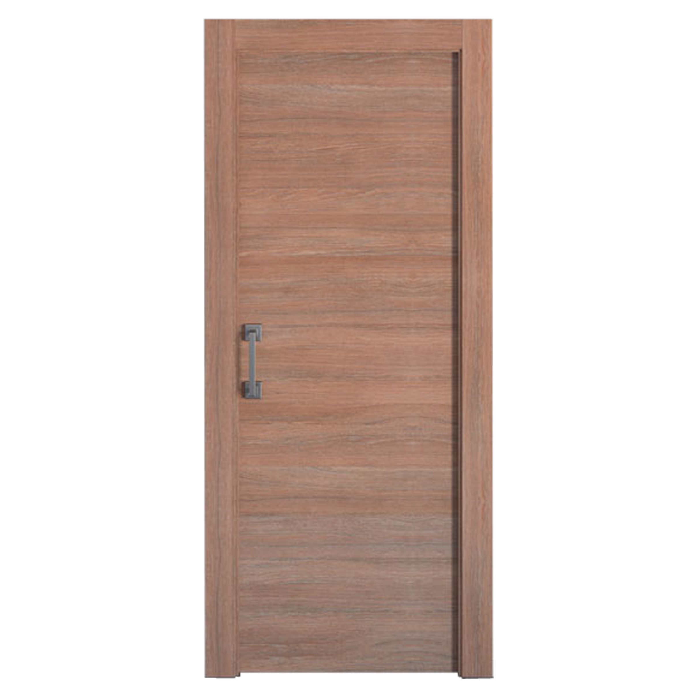 Pack puerta de interior corredera ciega maciza line oslo coffe nogal acabado laminado anchura 62,5cm +guia corredera